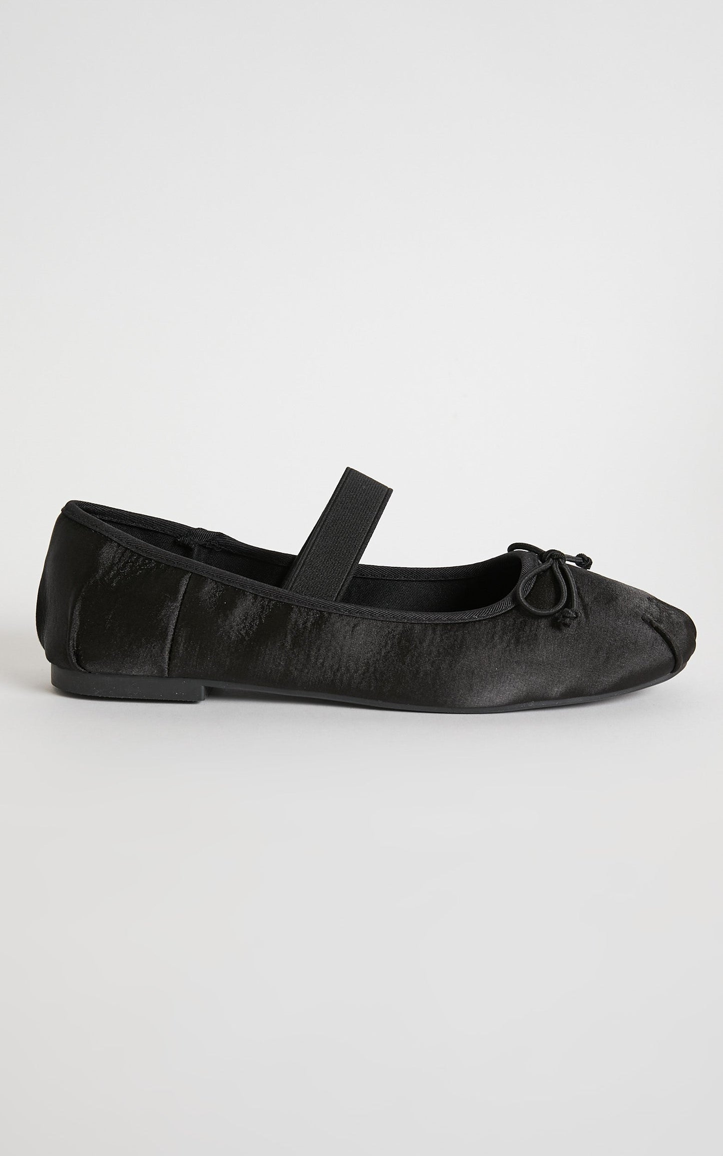 THERAPY - MYSTIC BALLET PUMPS in Black Satin
