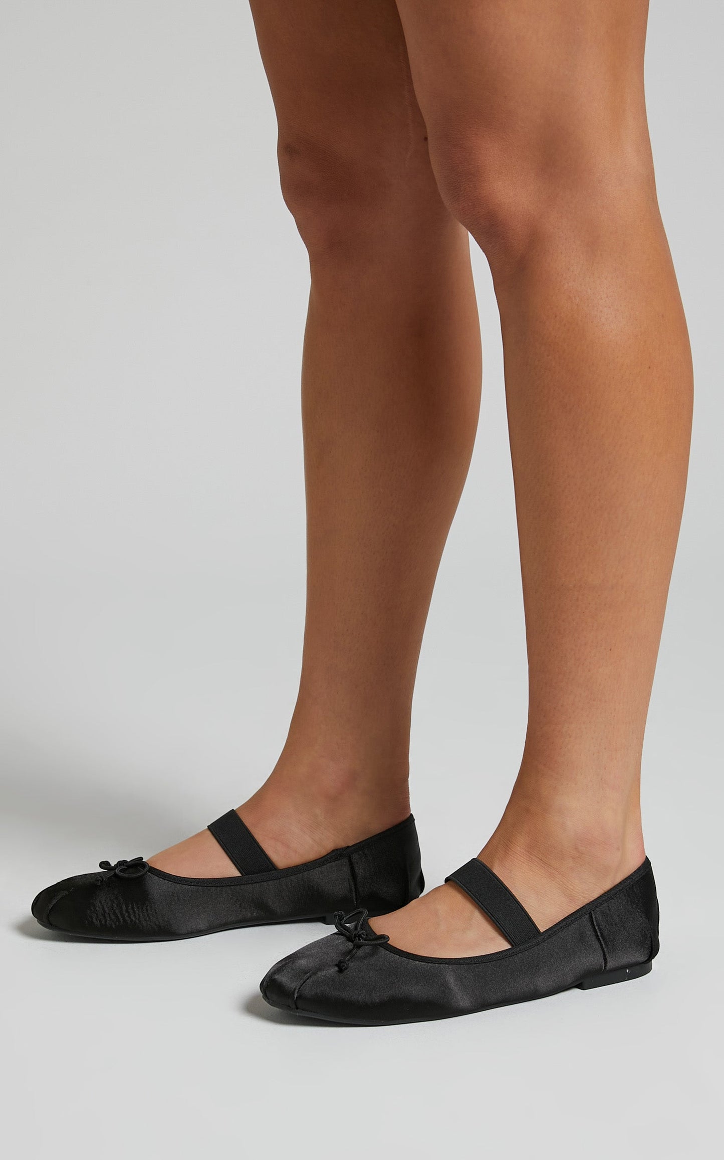 THERAPY - MYSTIC BALLET PUMPS in Black Satin