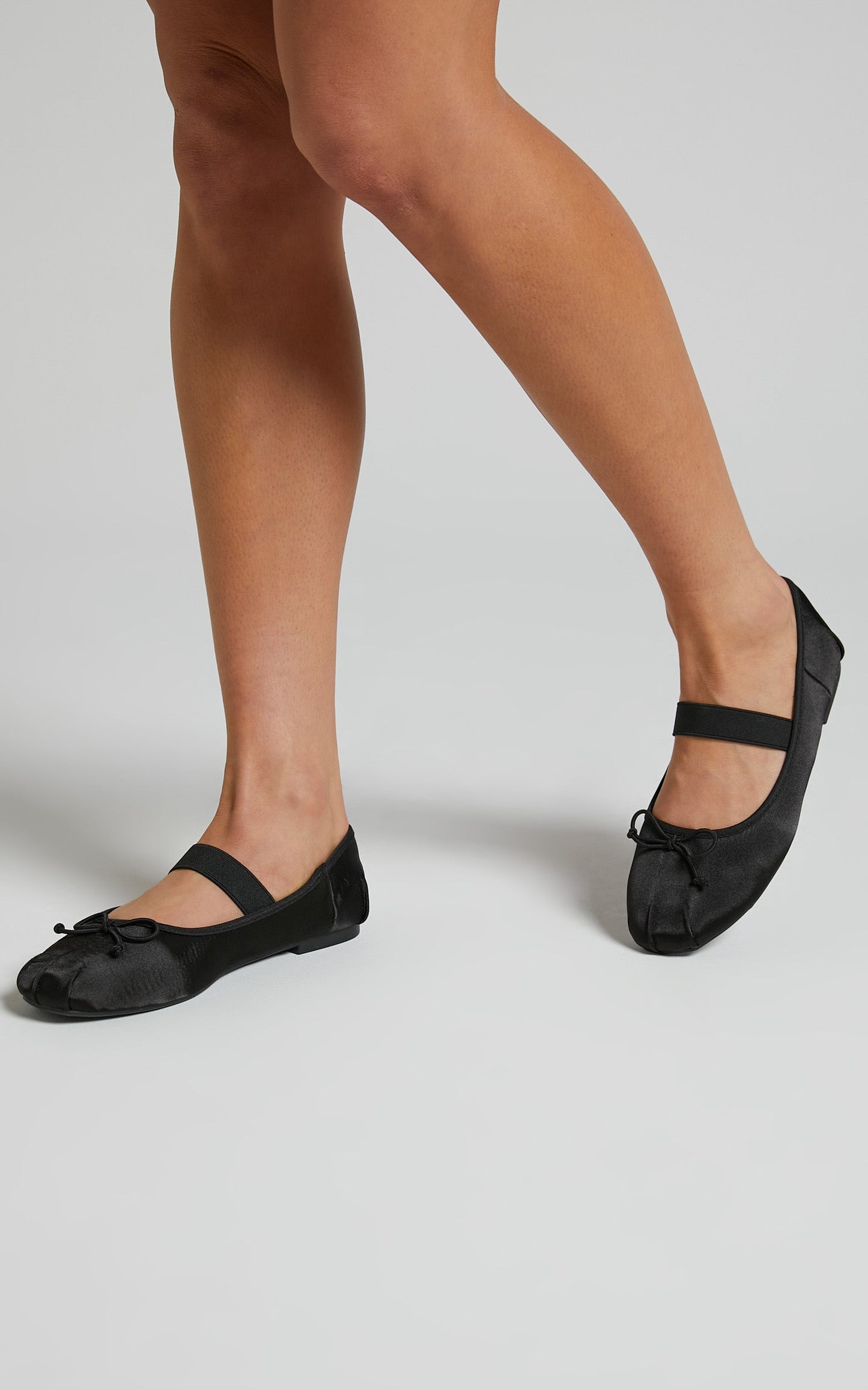 THERAPY - MYSTIC BALLET PUMPS in Black Satin