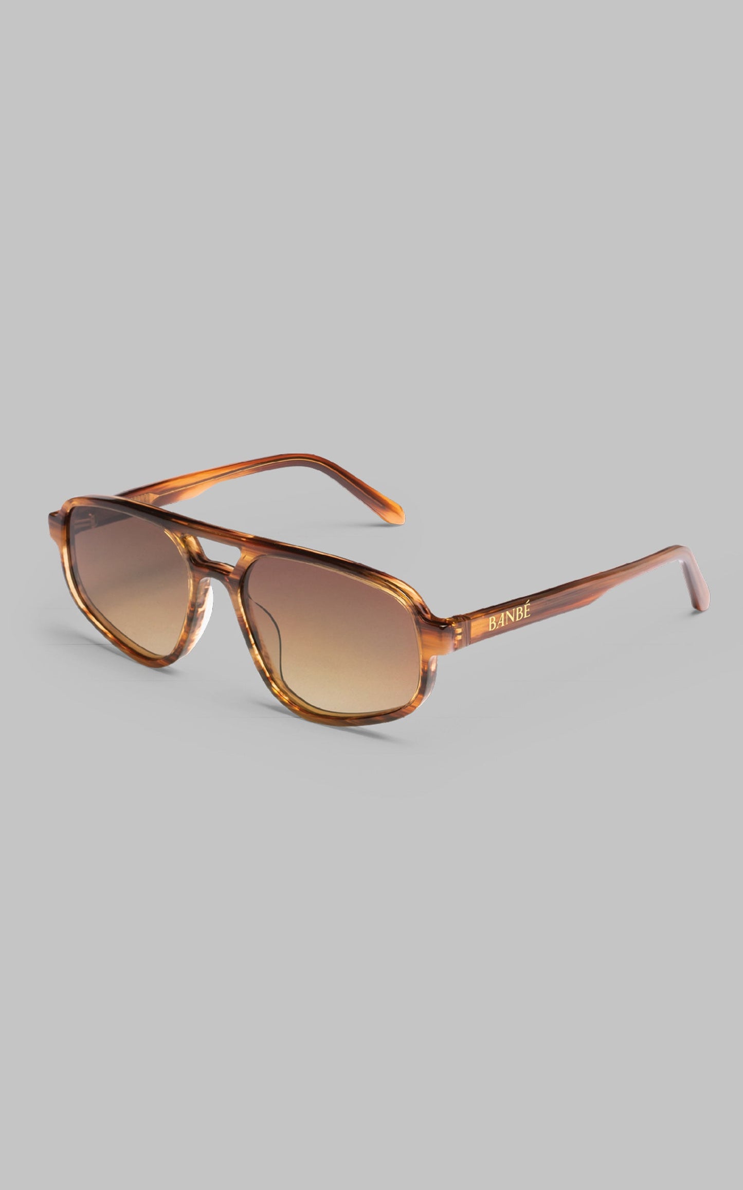 Banbe Eyewear - The Ashley in Stripe Honey Tort Brown
