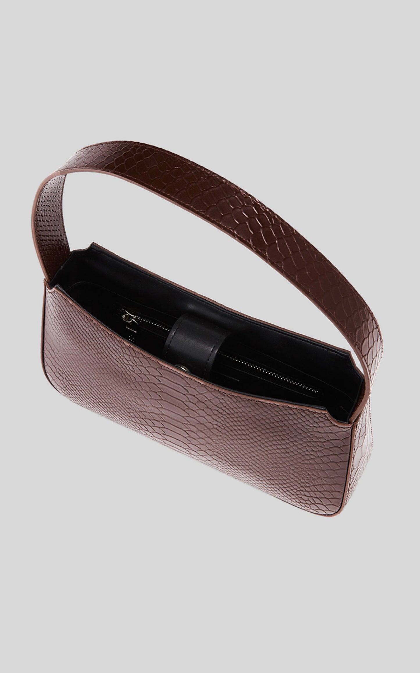 NAKEDVICE - THE CAMELIA BAG in COCOA/SILVER