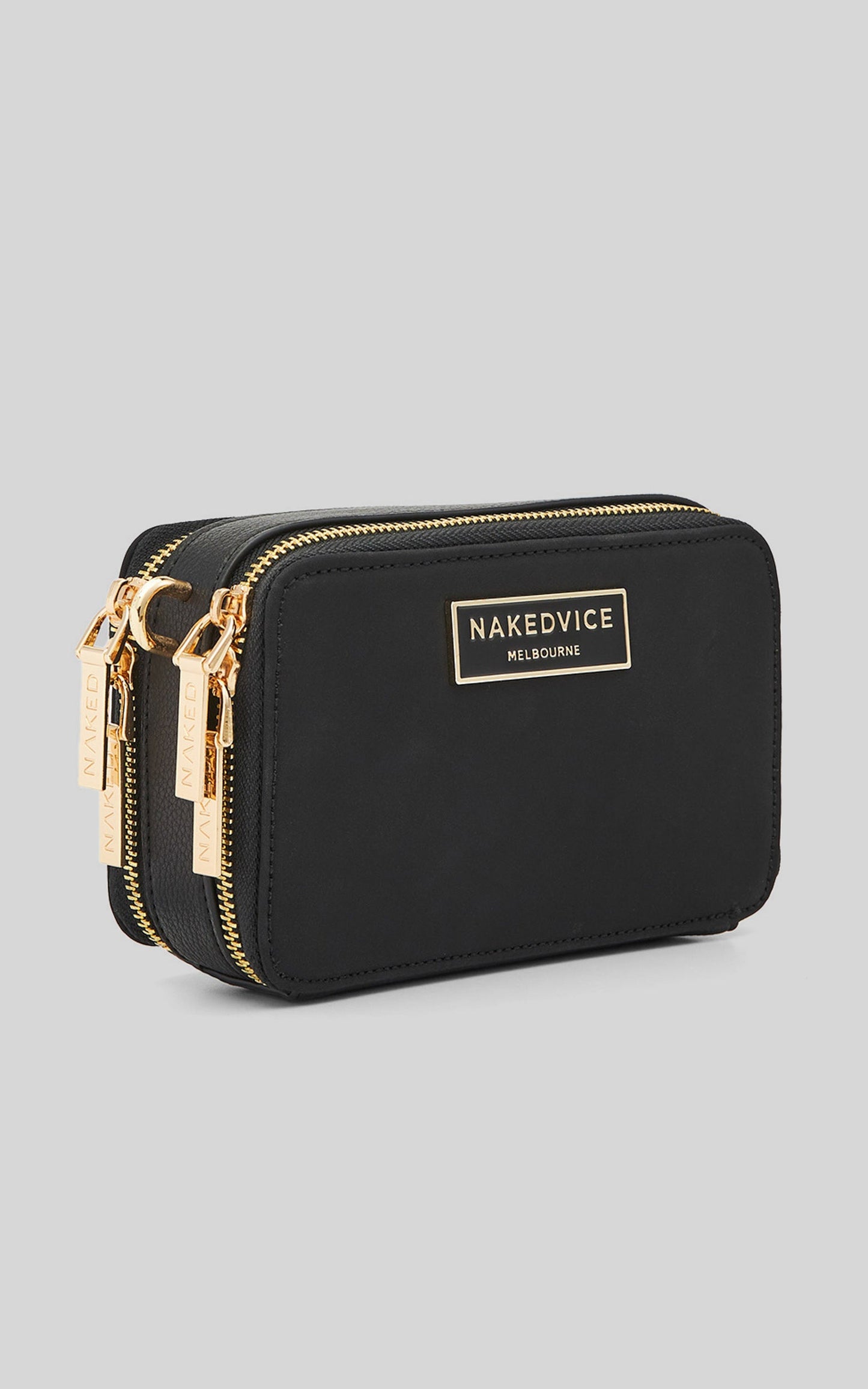 Nakedvice - The Lexie Nylon Bag in Black / Gold