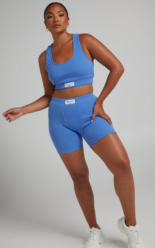 Sunday Leisure Club - Kairi Bike Shorts in Blue