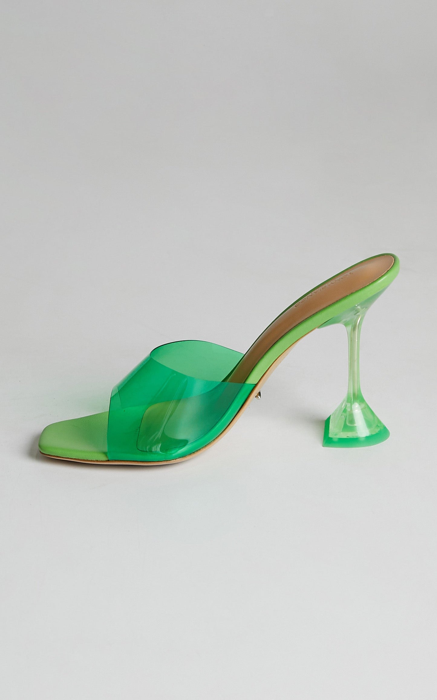 TONY BIANCO - SERRIN Heels in CLEAR VINYLITE/LIME NAPPA