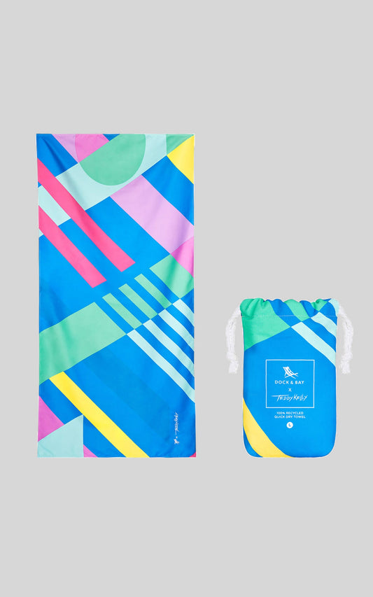 Dock & Bay - Beach Towel Teddy Kelly Collaboration (L) in Share Your Passion