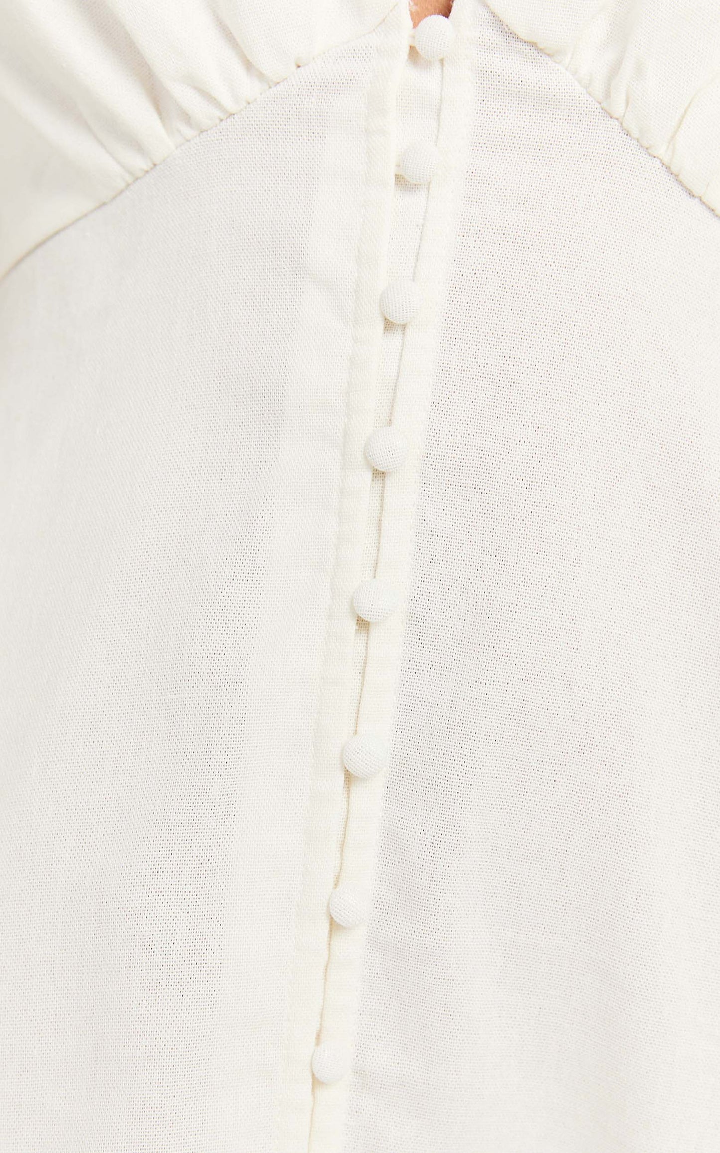 Tallulah Mini Dress - Linen V Neck A Line Dress in White
