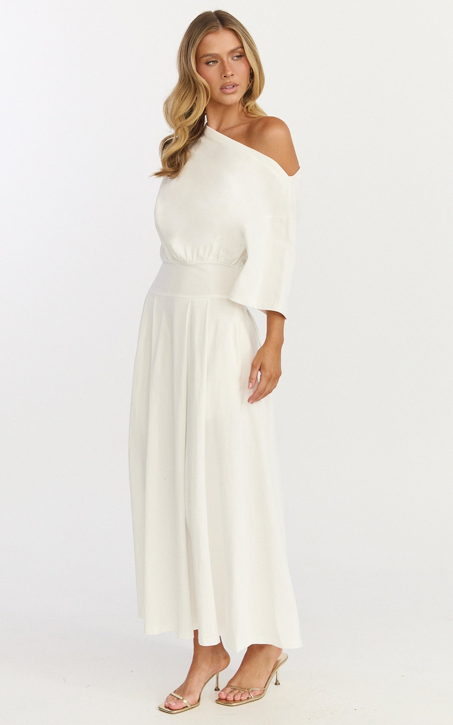 Tami Maxi Dress - Off Shoulder Dress in White