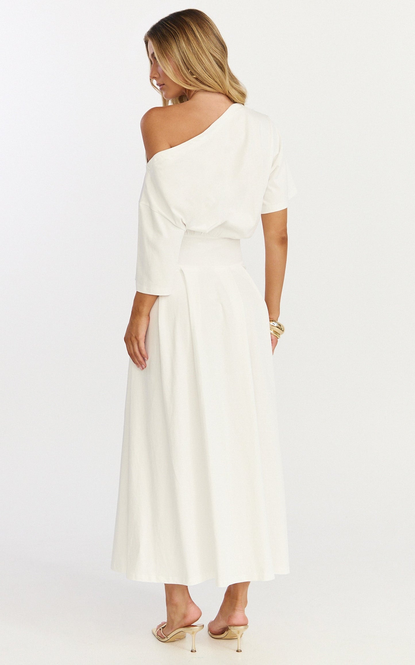 Tami Maxi Dress - Off Shoulder Dress in White