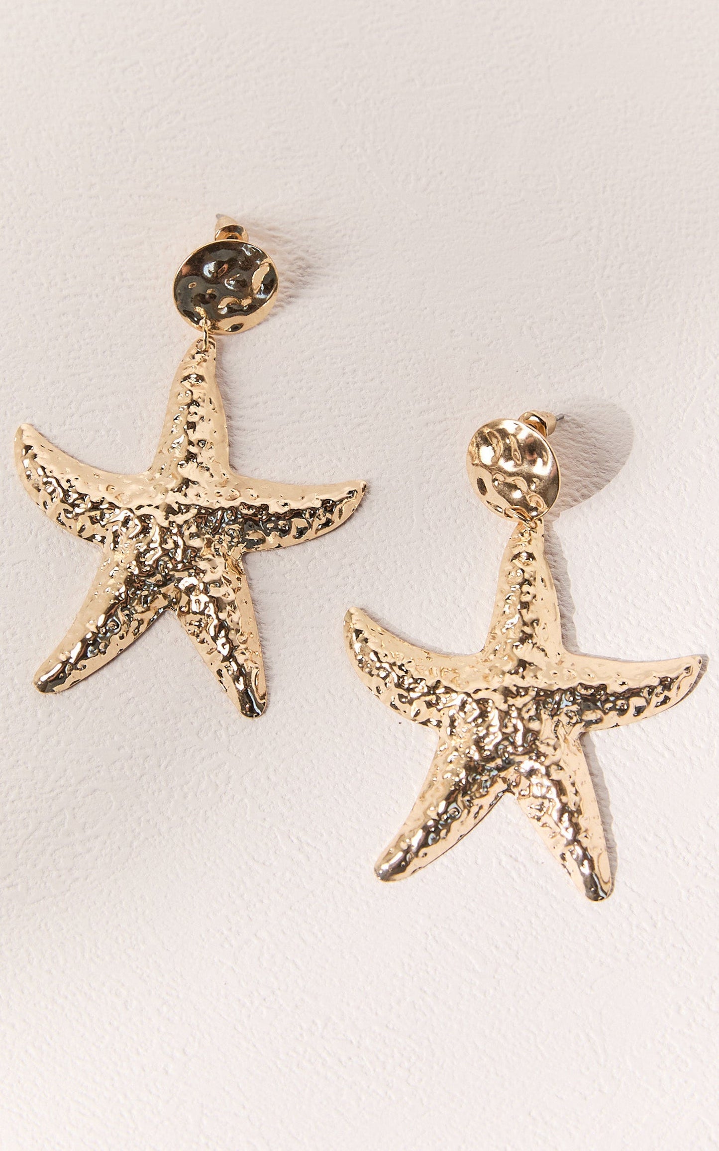 Tara Earrings - Large Star Drop Statement Earrings in Gold