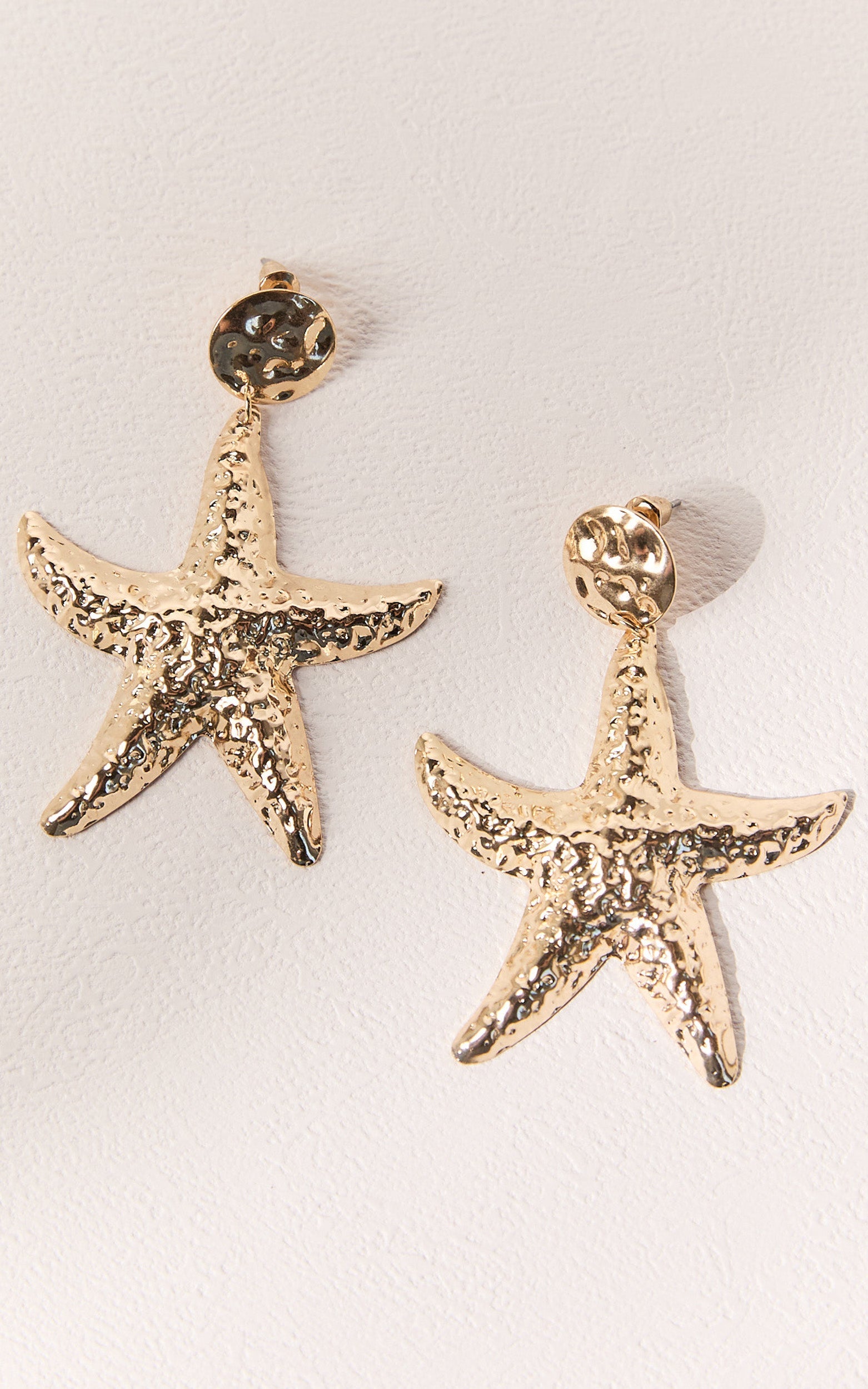 Tara Earrings - Large Star Drop Statement Earrings in Gold