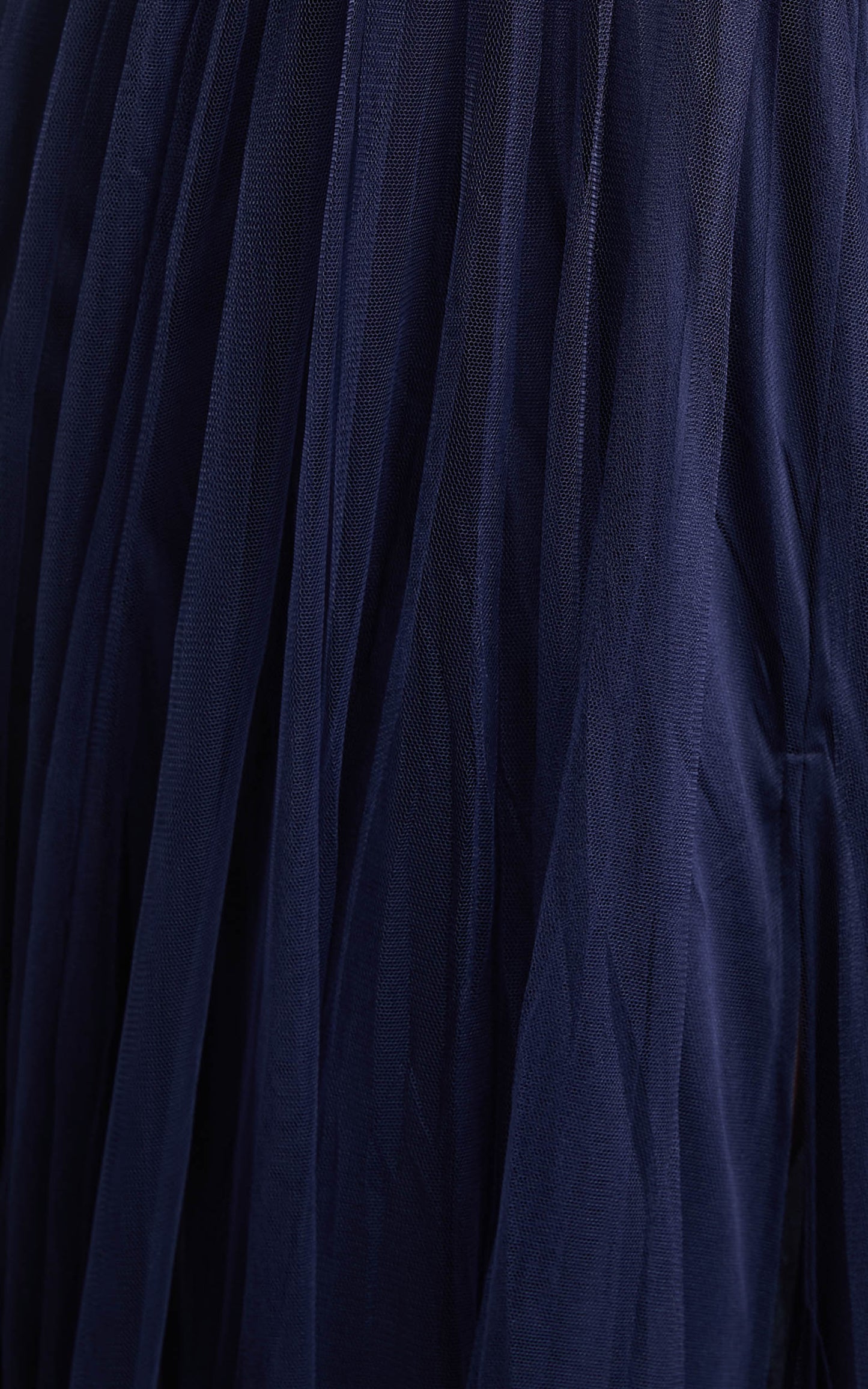 The Last Kiss Maxi Dress - Side Split Cross Back Tulle Dress in Navy