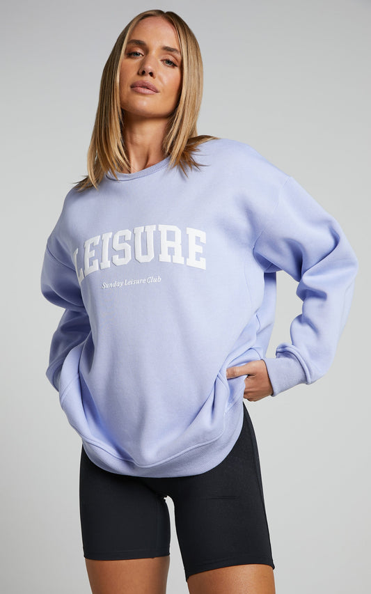 Sunday Leisure Club - The Lazy Crew Leisure Graphic in Blue Violet