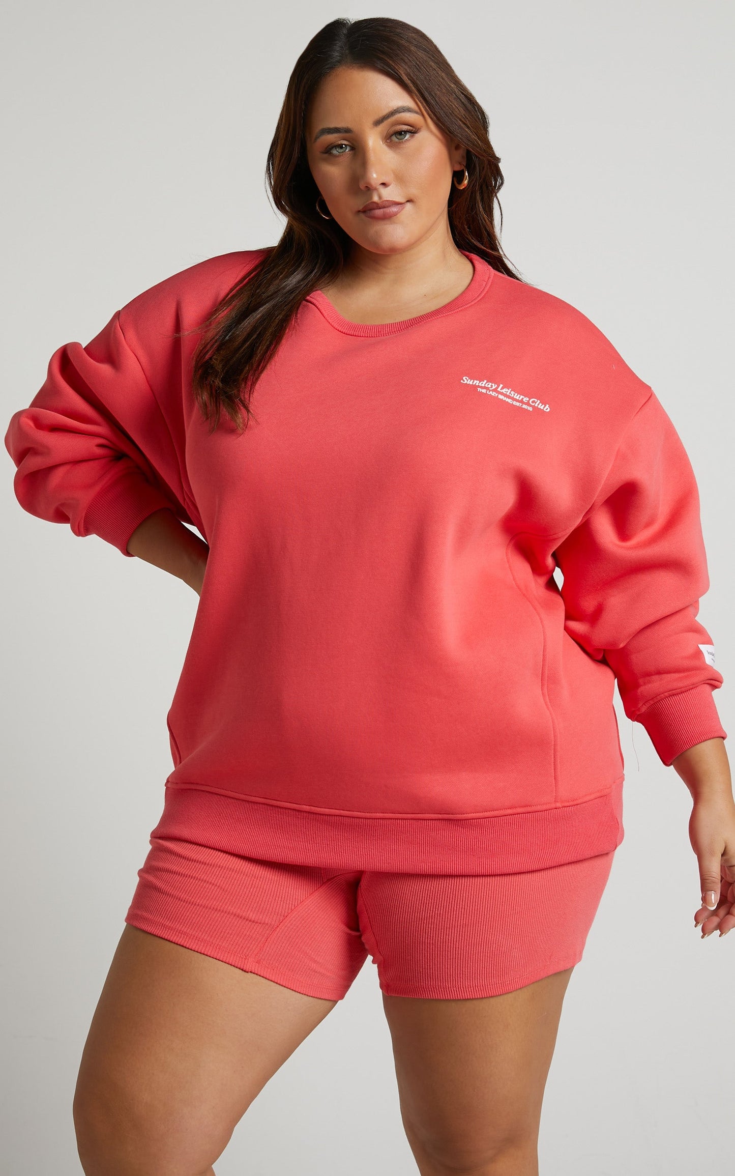 Sunday Leisure Club - The Lazy Crew SLC Graphic in Hot Coral