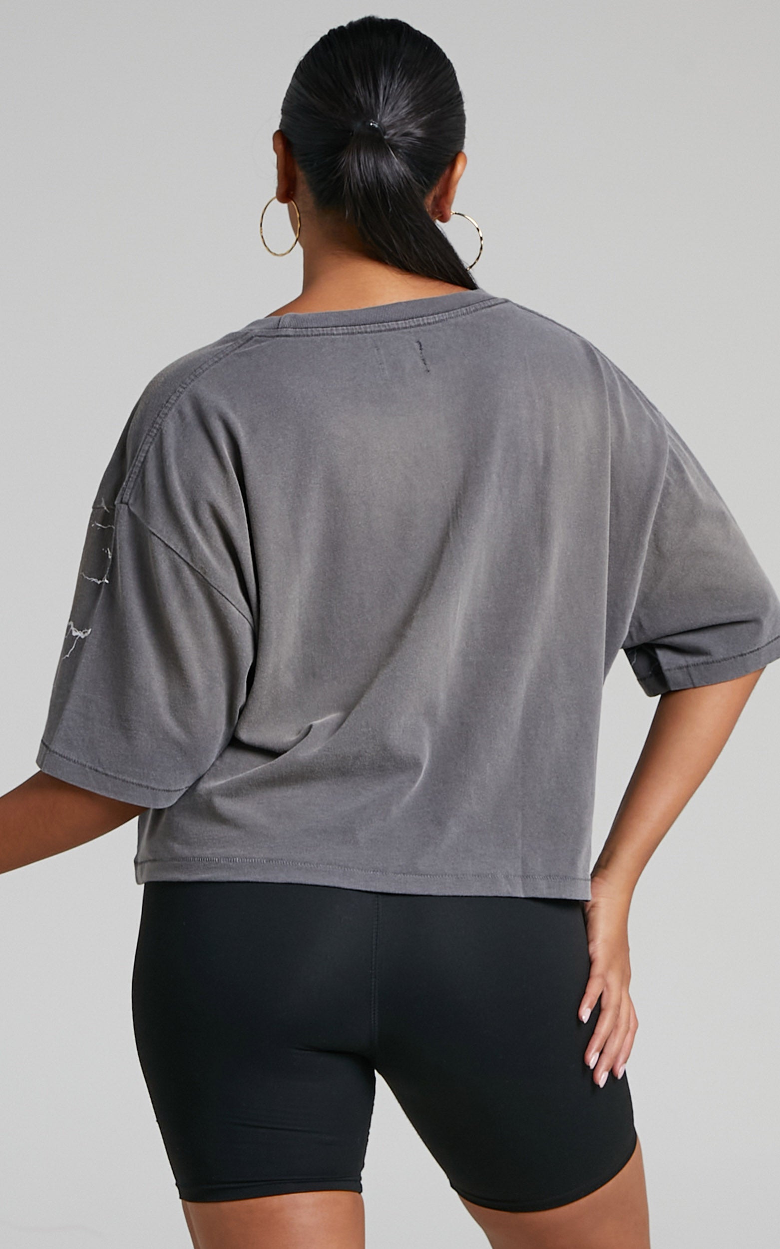 The People Vs - Eagle Storm Helena Tee in Smashed Black
