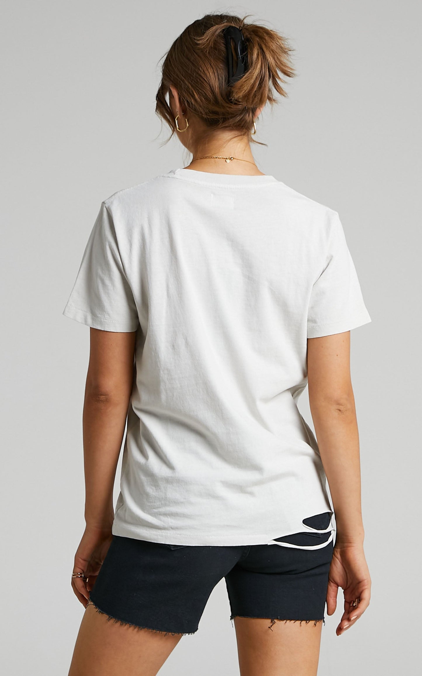 The People Vs - Flaming Rally Boyfriend Tee in Alibaster
