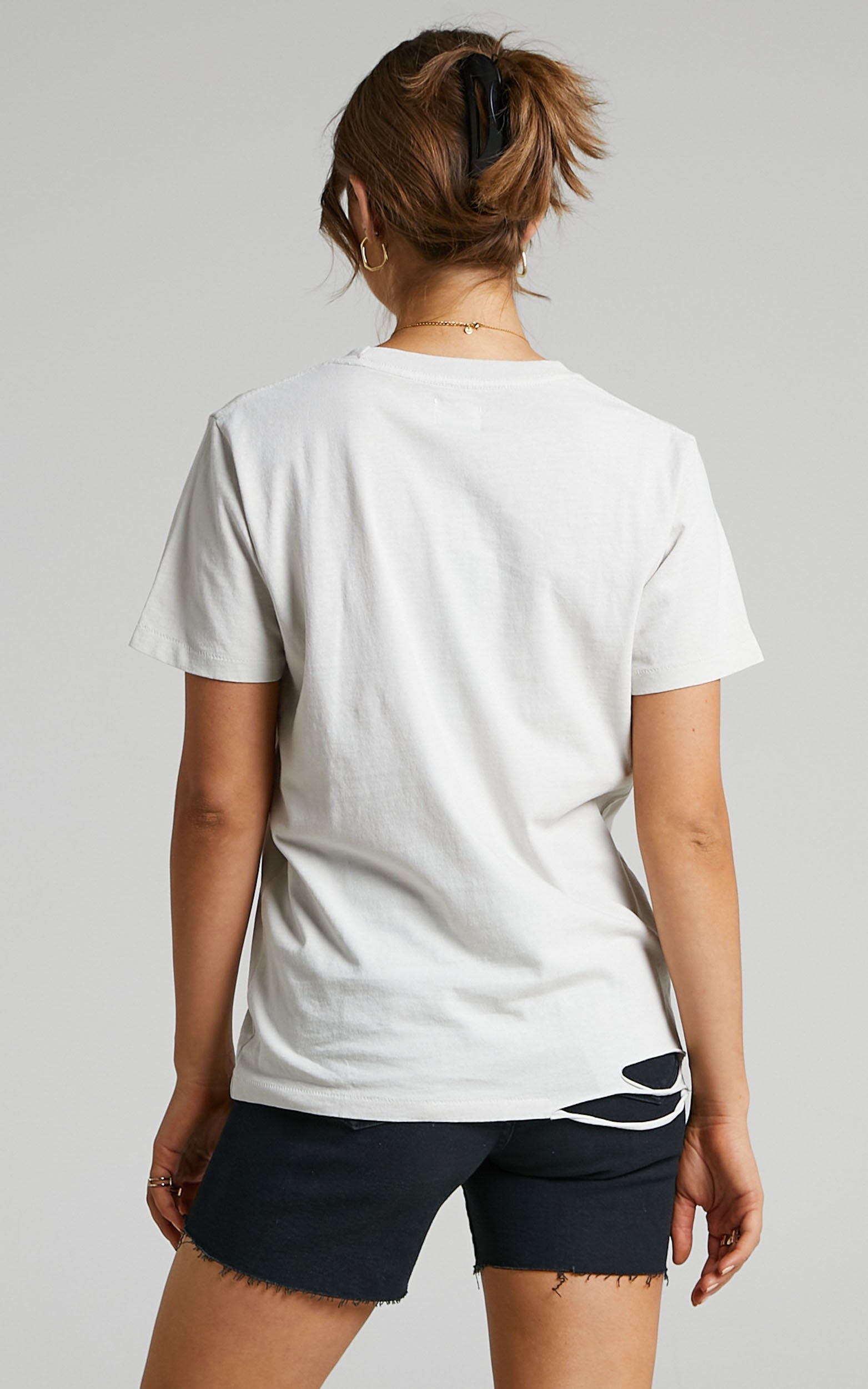 The People Vs - Flaming Rally Boyfriend Tee in Alibaster
