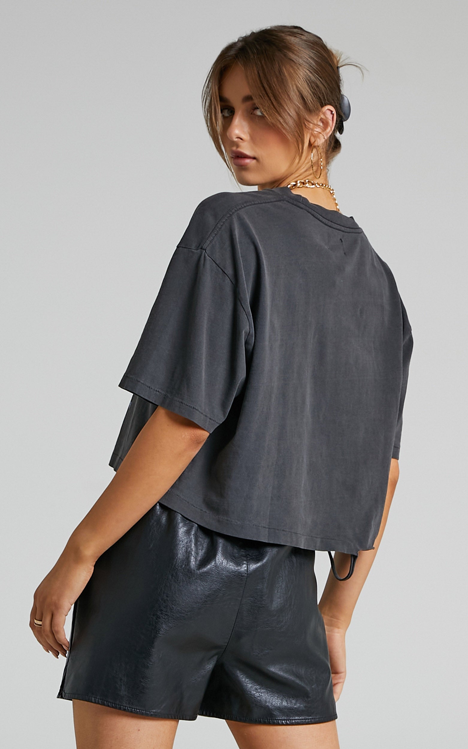The People Vs - Lightning Eagle Helena Tee in Vintage Black