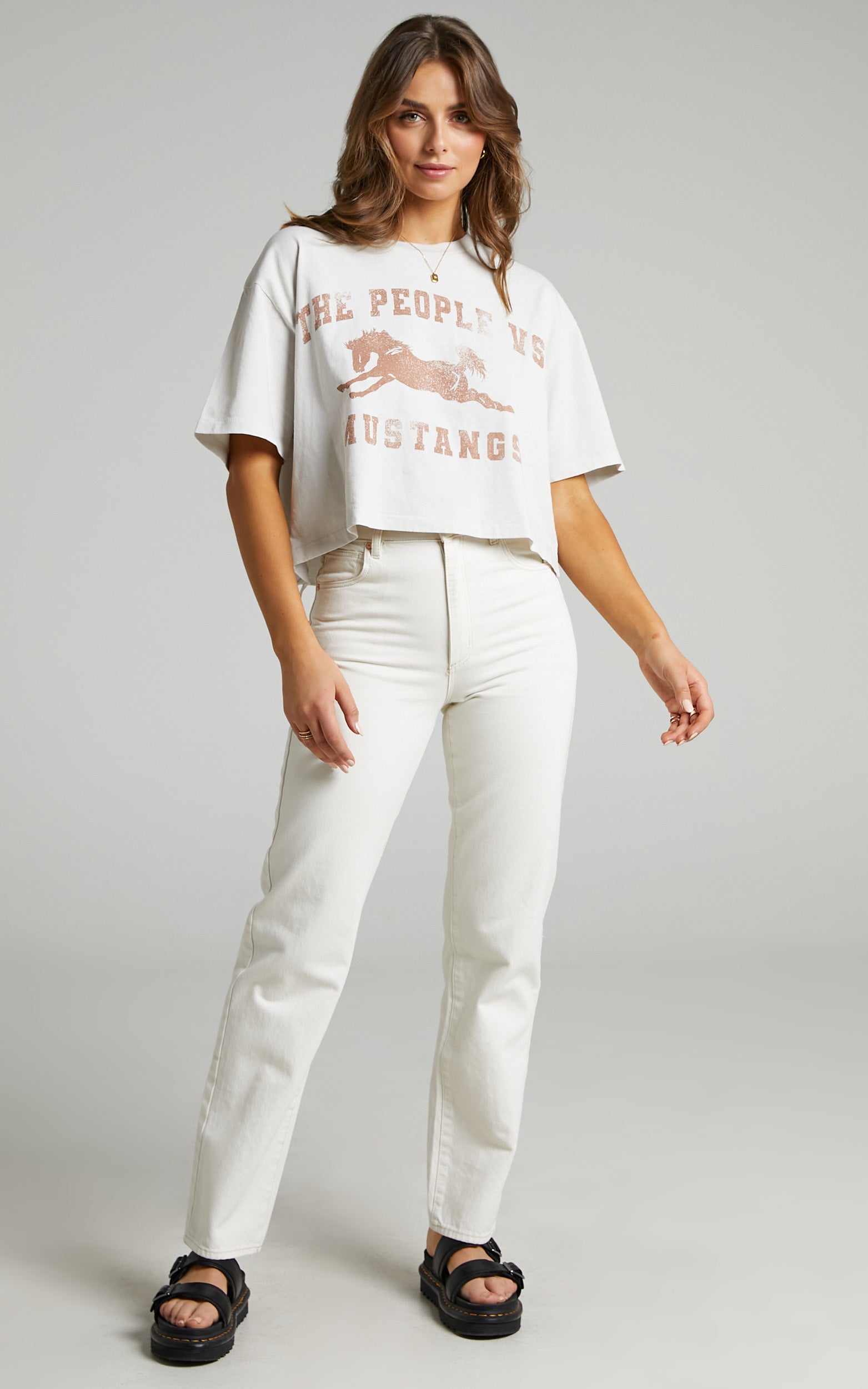 The People Vs - Mustang Helena Tee in Burnout Lemon