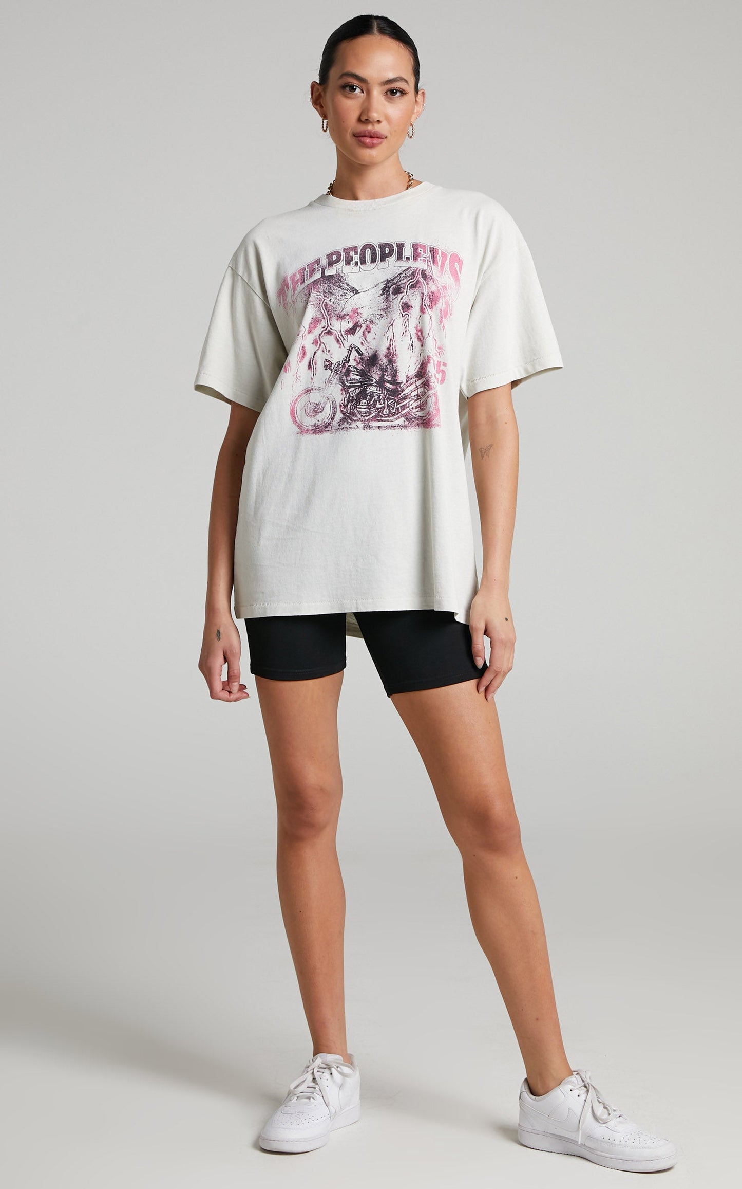 The People Vs - Ombre Eagle Boyfriend Tee in Antique White