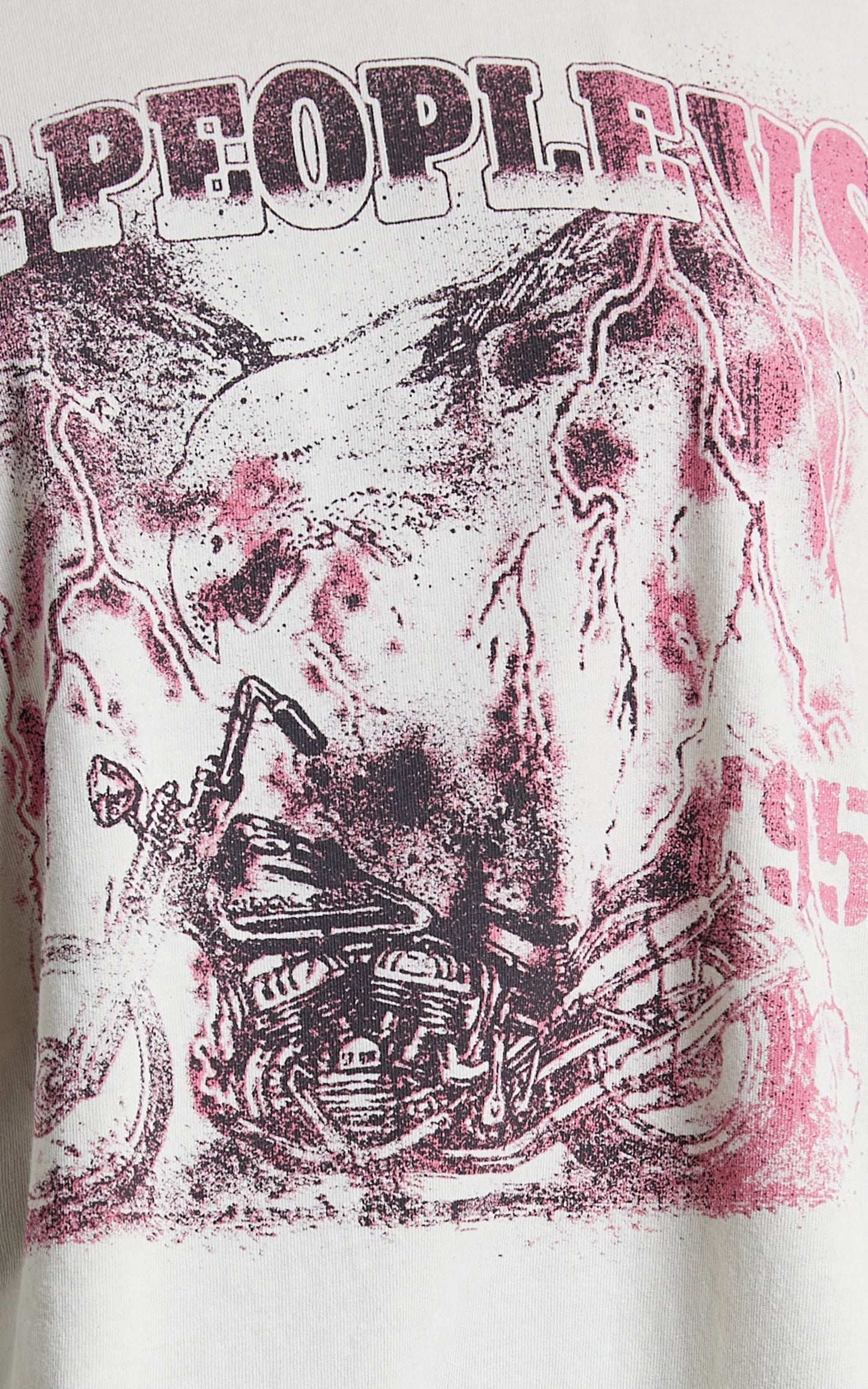 The People Vs - Ombre Eagle Boyfriend Tee in Antique White