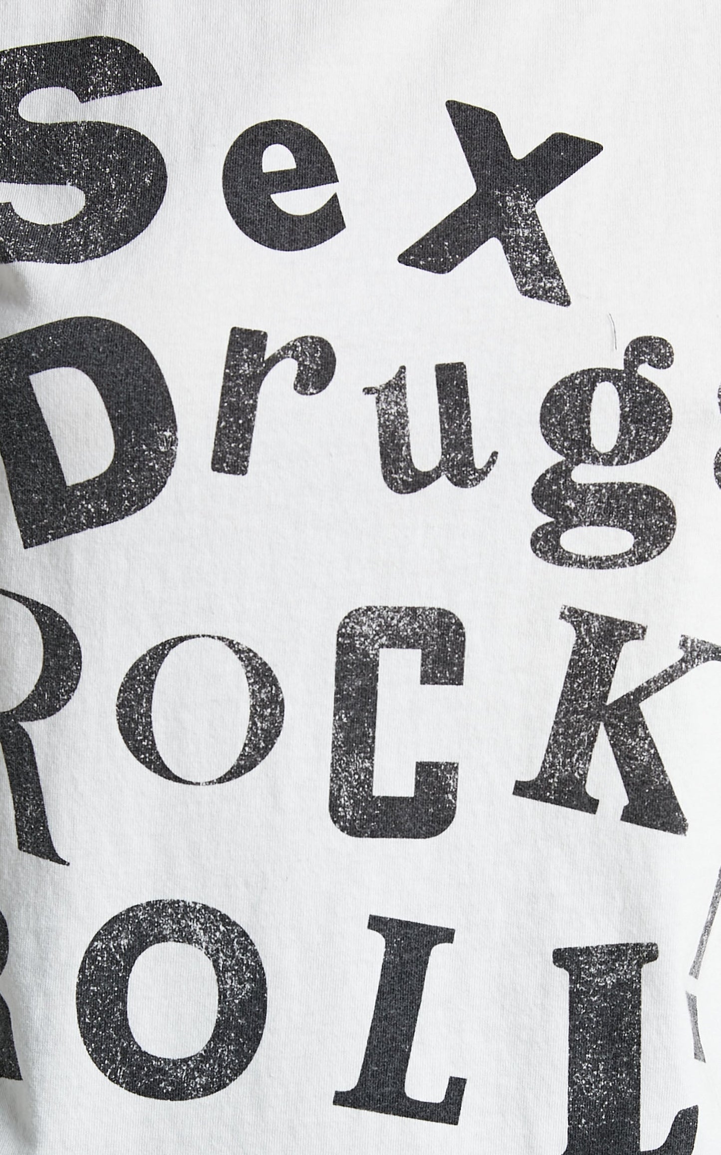 The People Vs - Sex Drugs Rock N Roll Tee in Burnout White