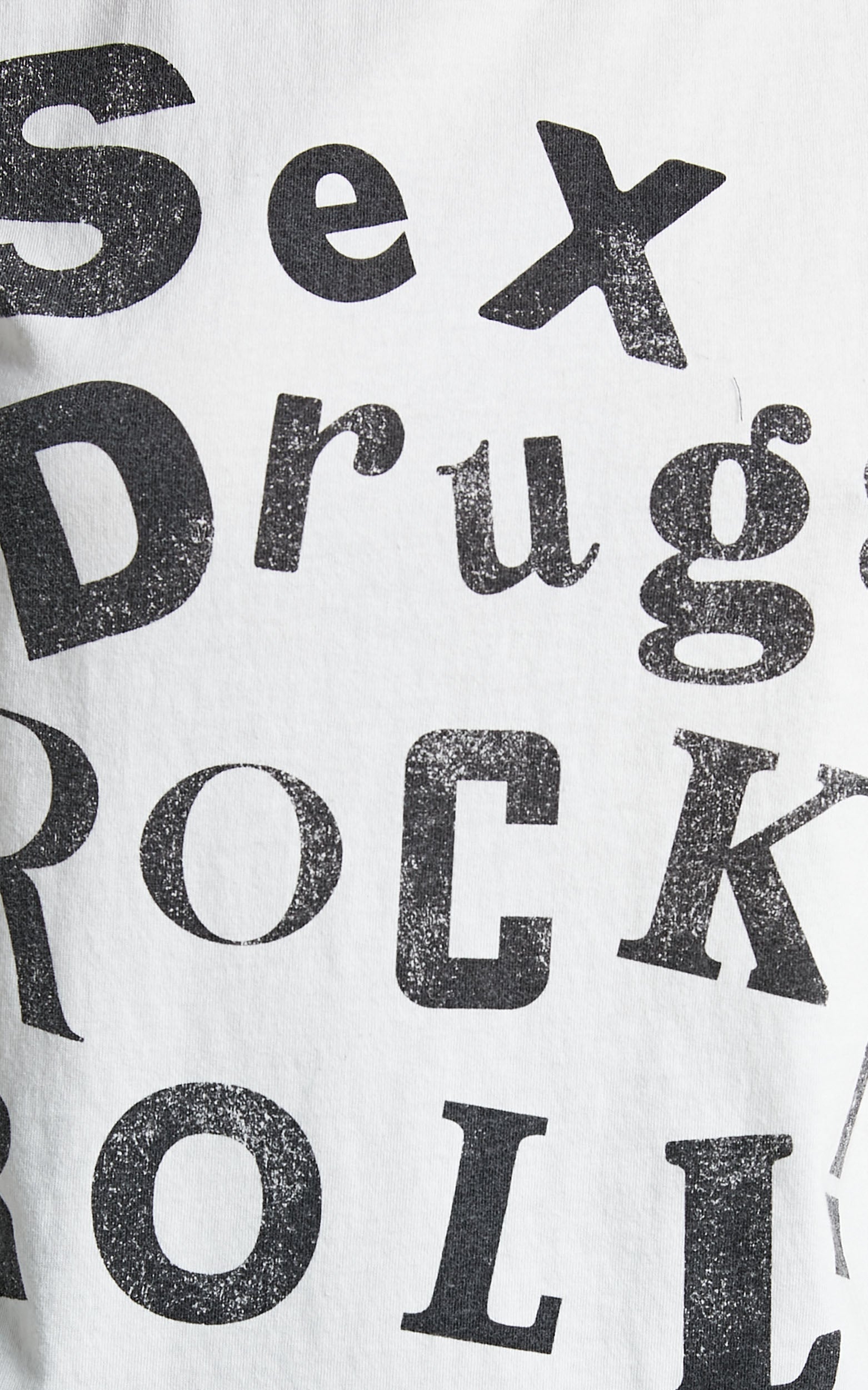 The People Vs - Sex Drugs Rock N Roll Tee in Burnout White