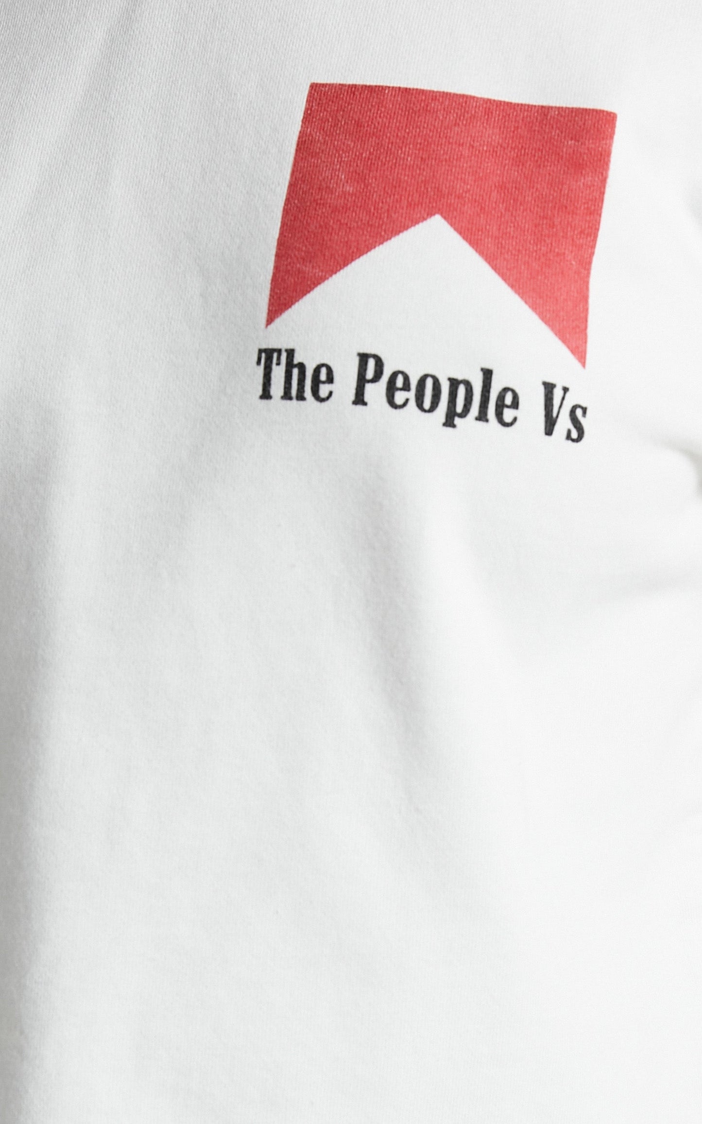 The People Vs - Smoker Cropped Crew Neck Jumper in Vintage White