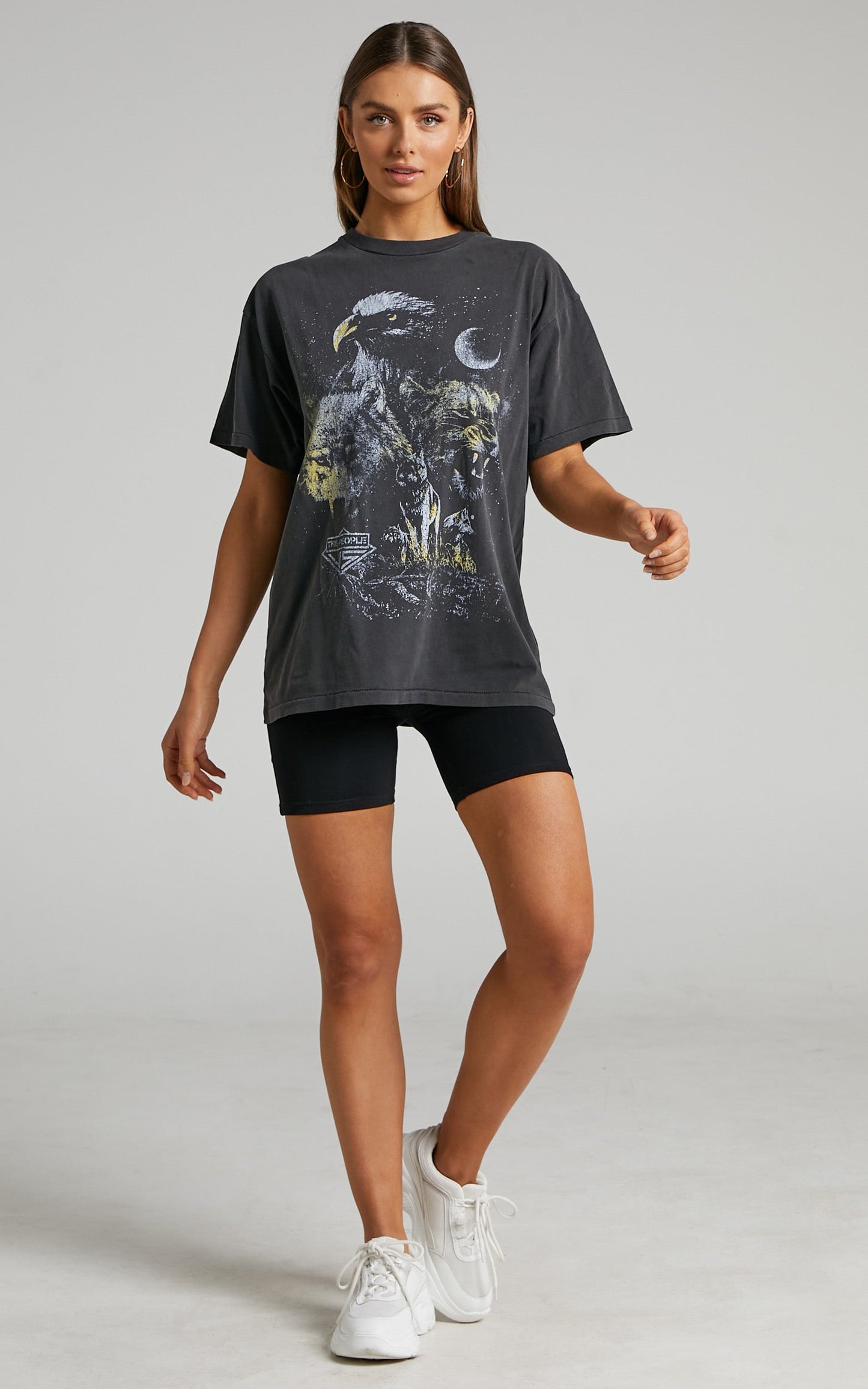 The People Vs - Wilderness Society Boyfriend Tee in Vintage Black