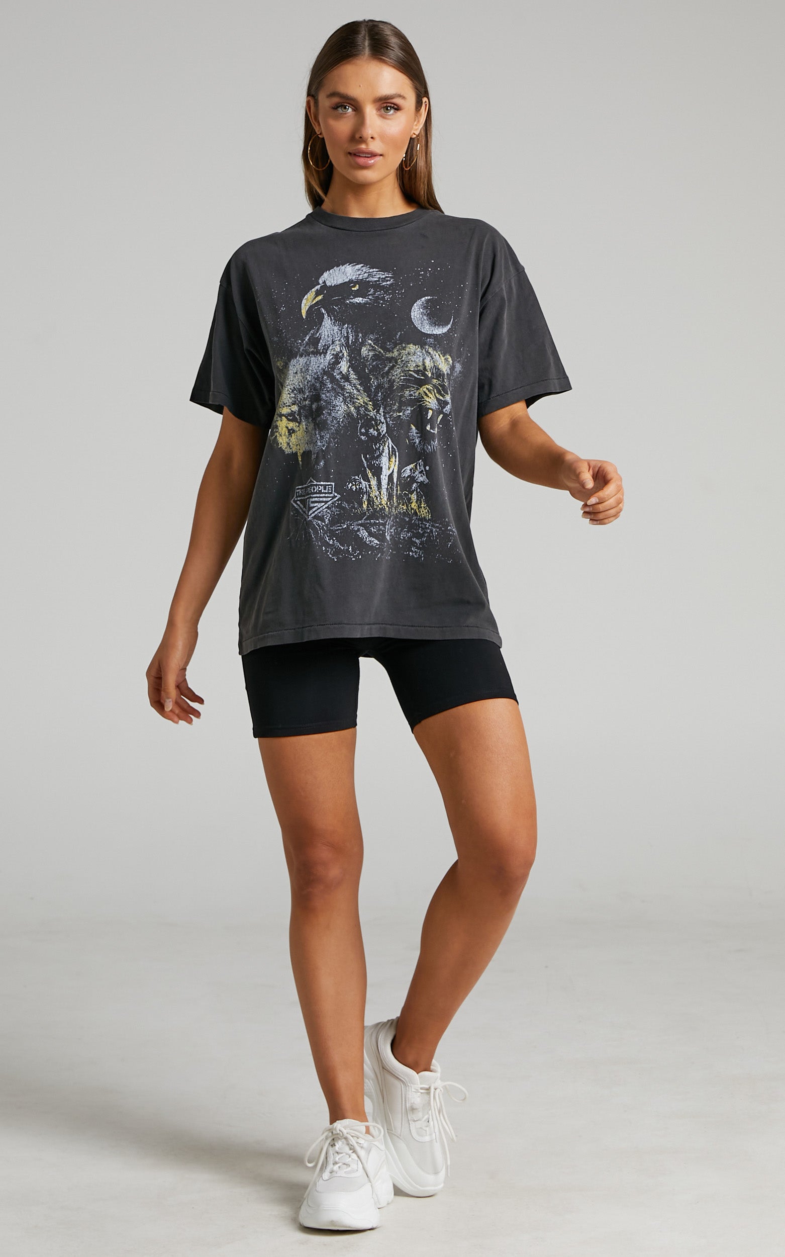 The People Vs - Wilderness Society Boyfriend Tee in Vintage Black