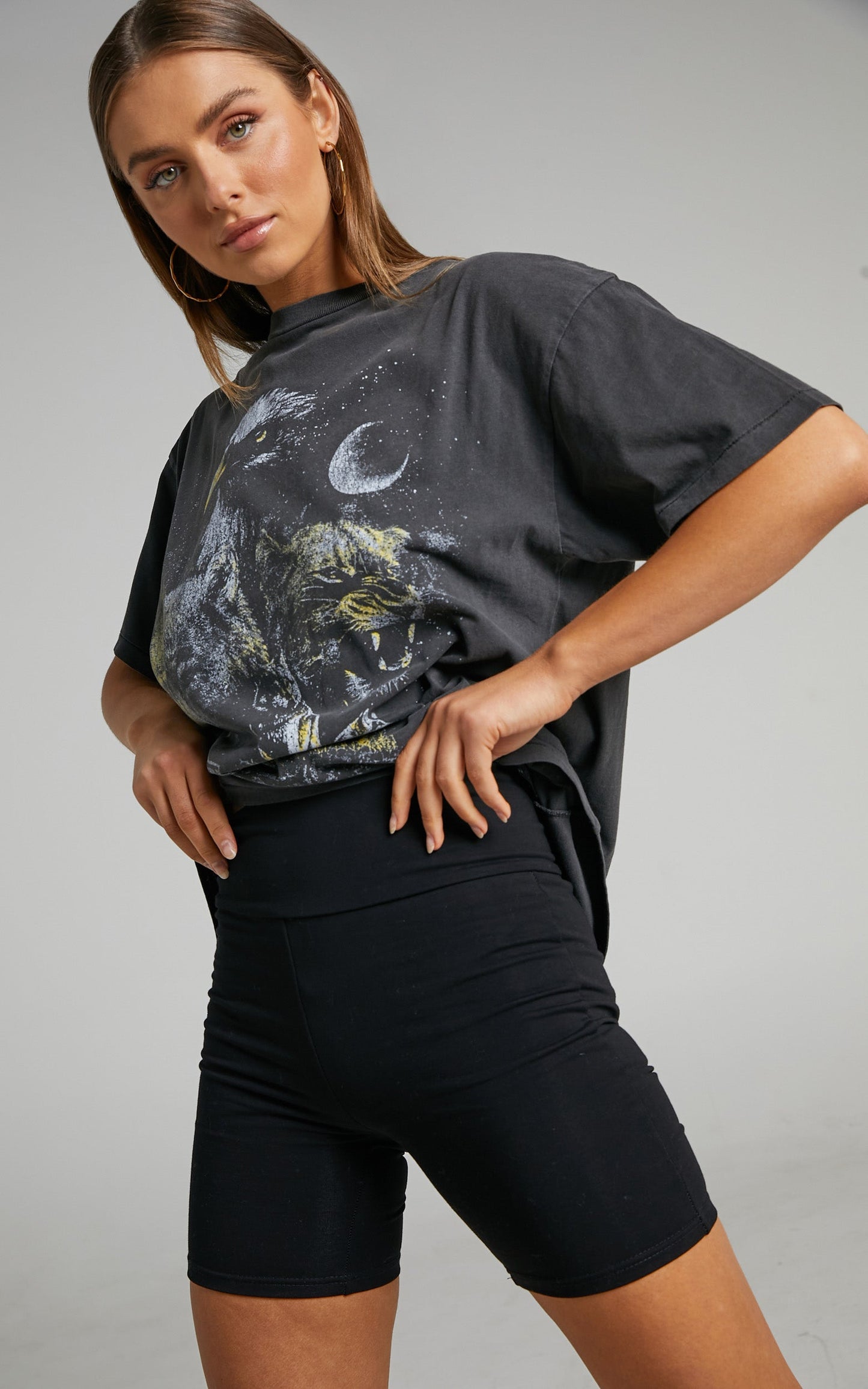 The People Vs - Wilderness Society Boyfriend Tee in Vintage Black
