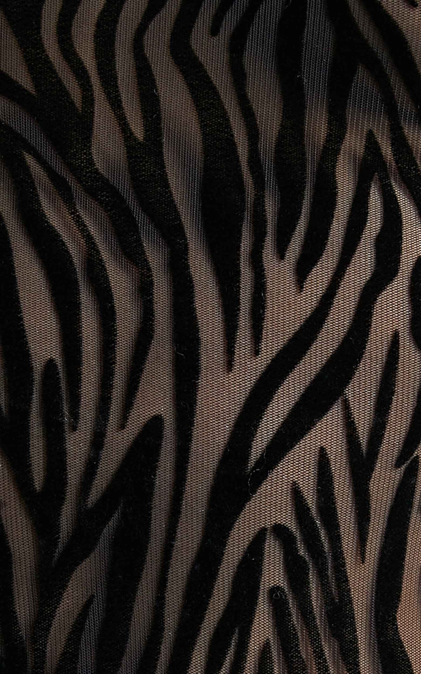Theia Maxi Dress - Backless Mermaid Dress in Black Zebra