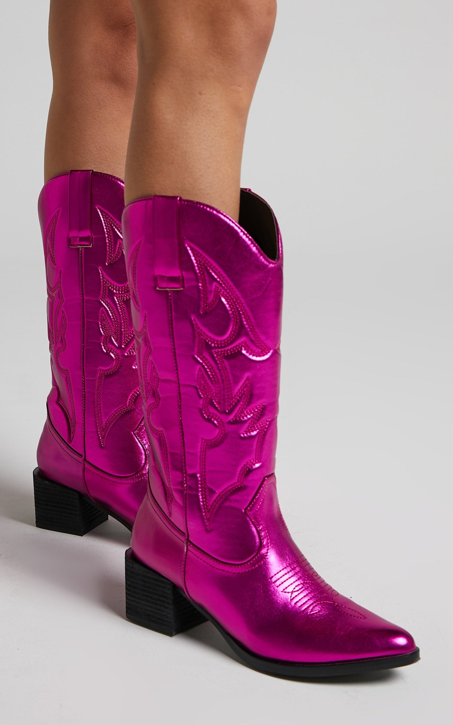 Therapy - Ranger Boots in Pink Metallic