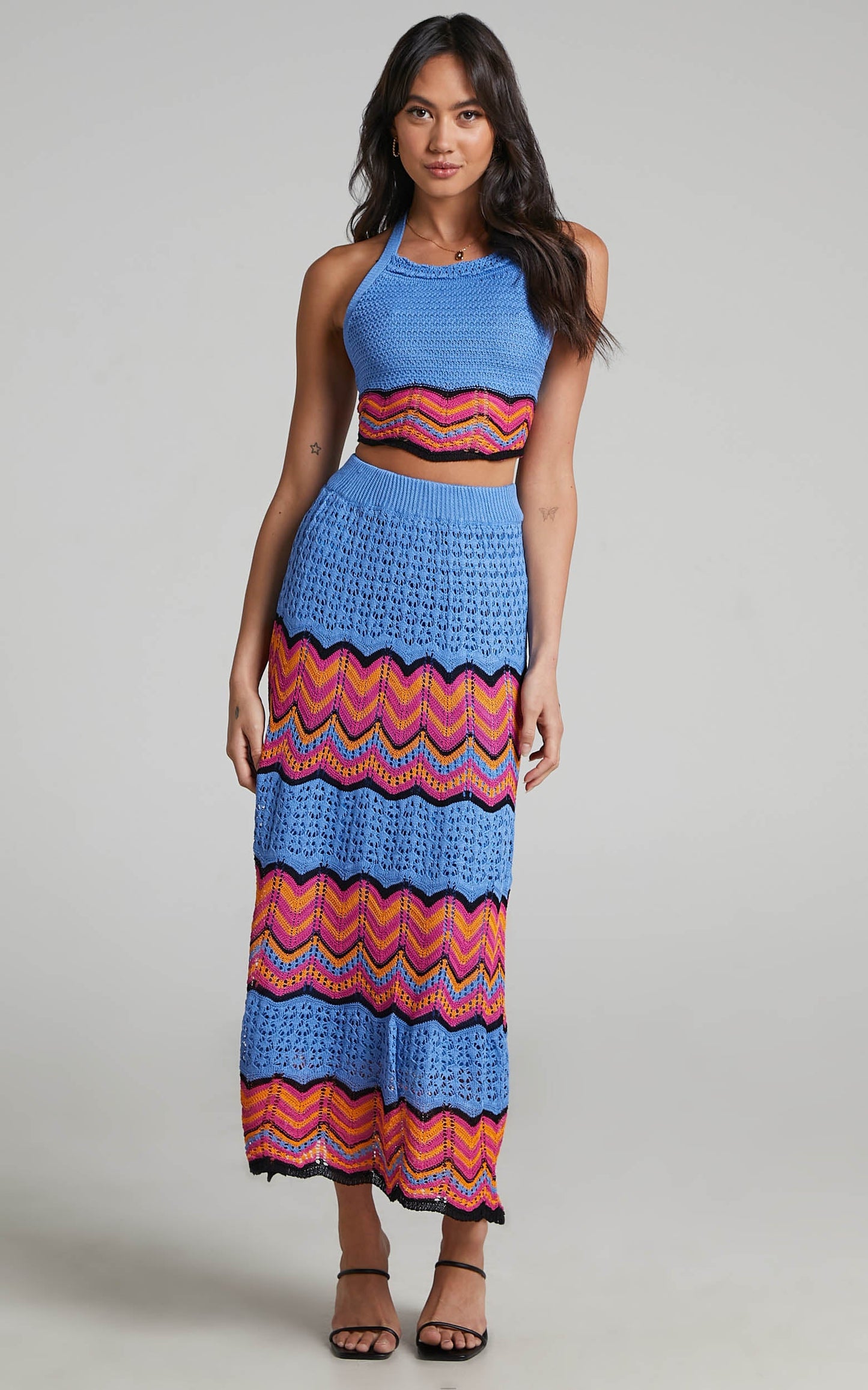 Thommy Crochet Skirt in Royal Blue