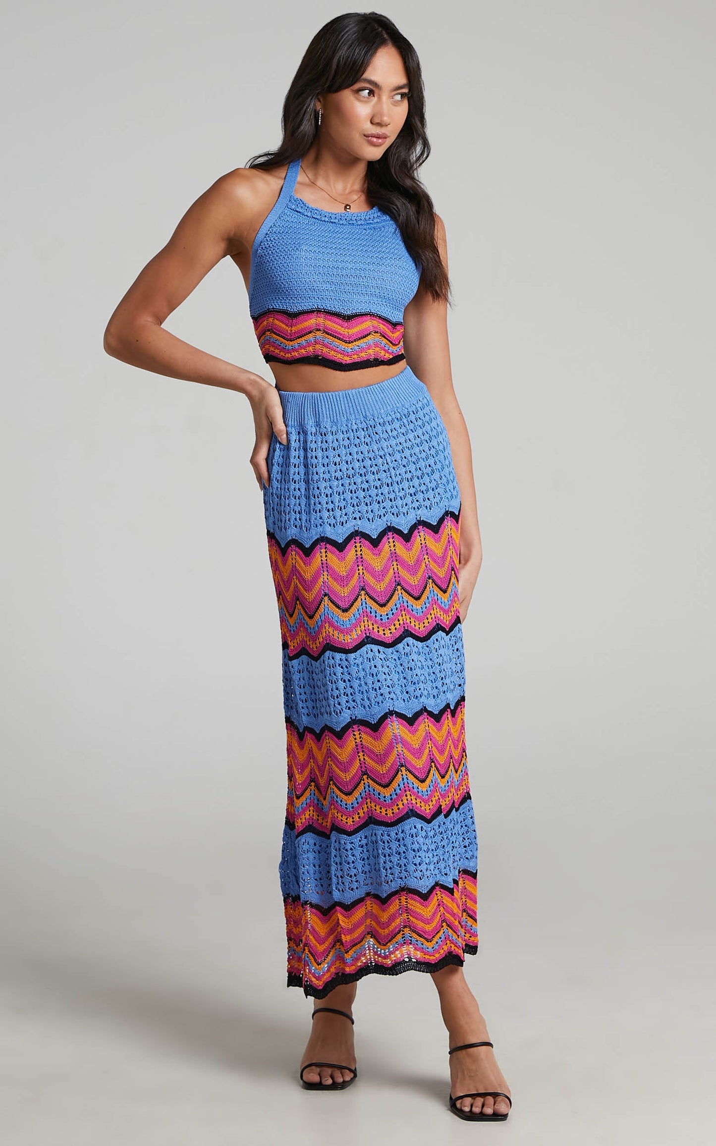 Thommy Crochet Skirt in Royal Blue