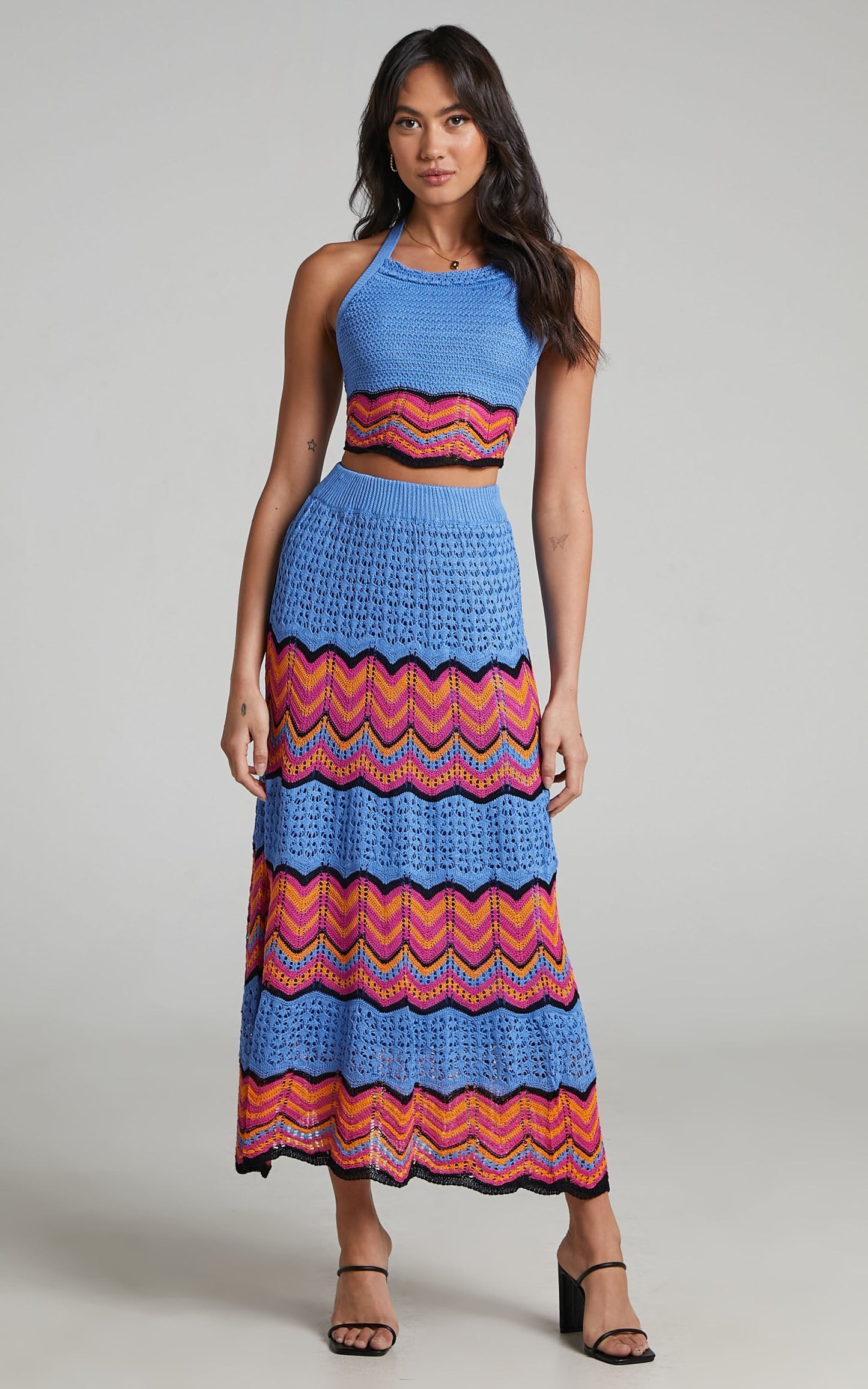 Thommy Crochet Top in Royal Blue