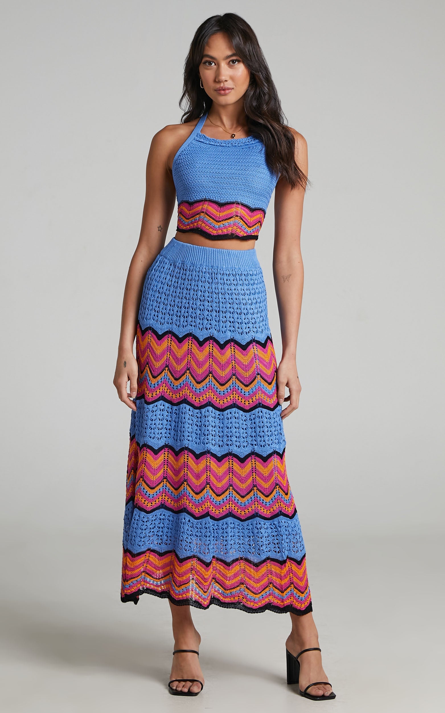 Thommy Crochet Top in Royal Blue