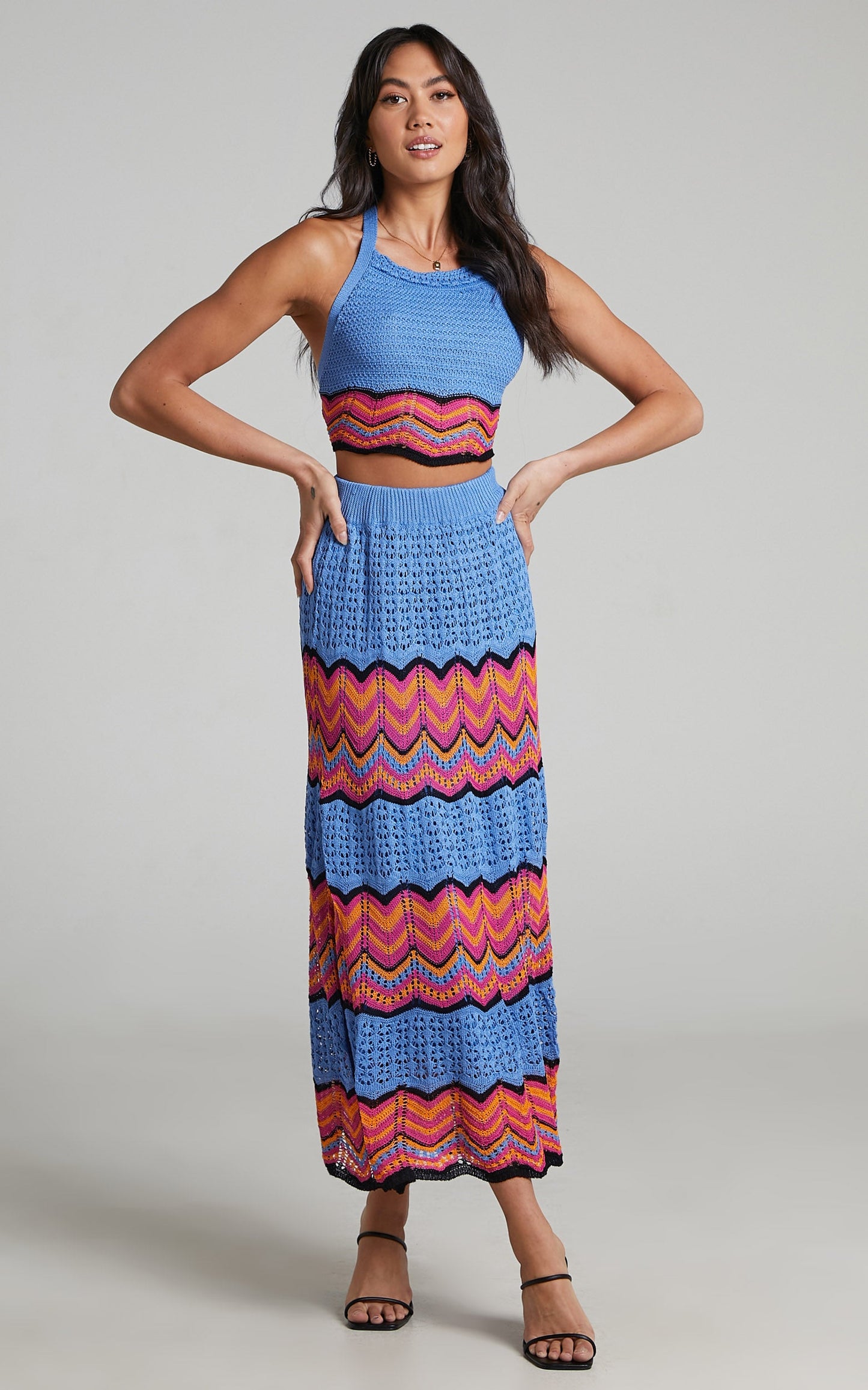Thommy Crochet Top in Royal Blue