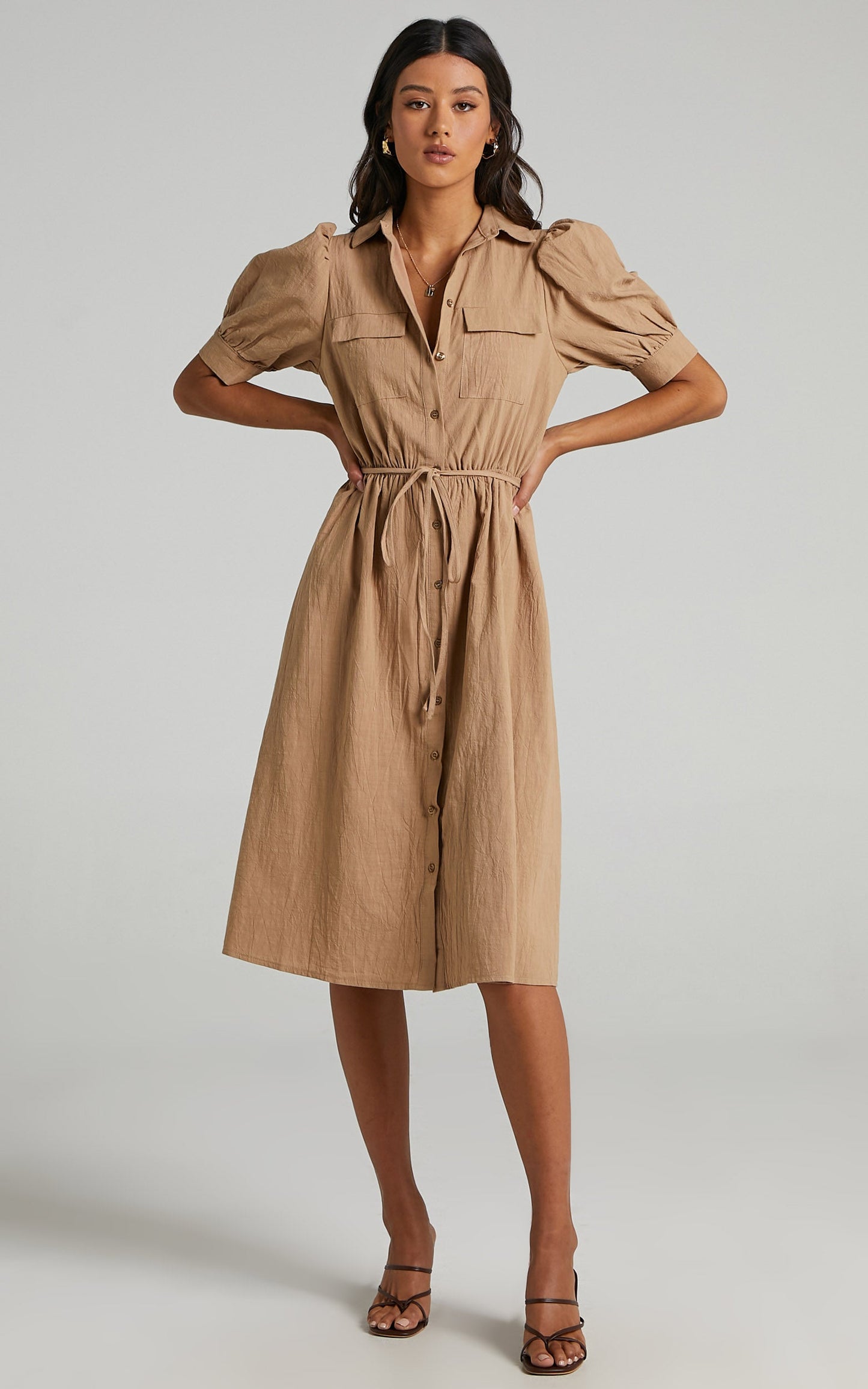 Tiras Dress in Mocha