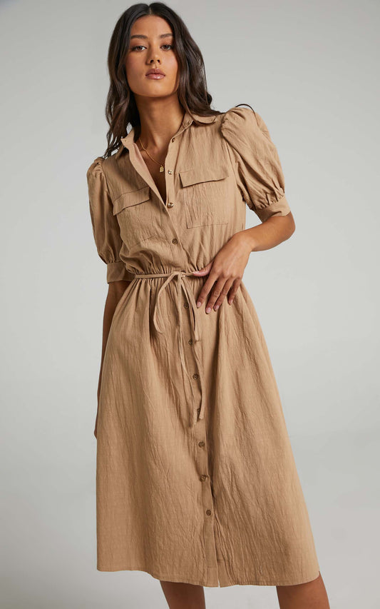 Tiras Dress in Mocha