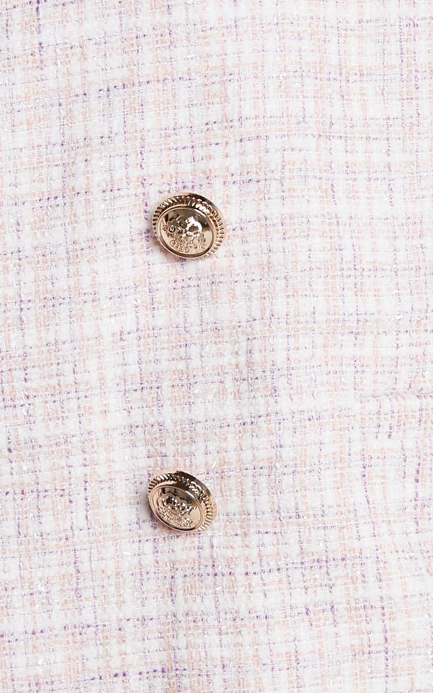 Tomiko Blazer - Cropped Boucle Tweed Blazer in Light Pink