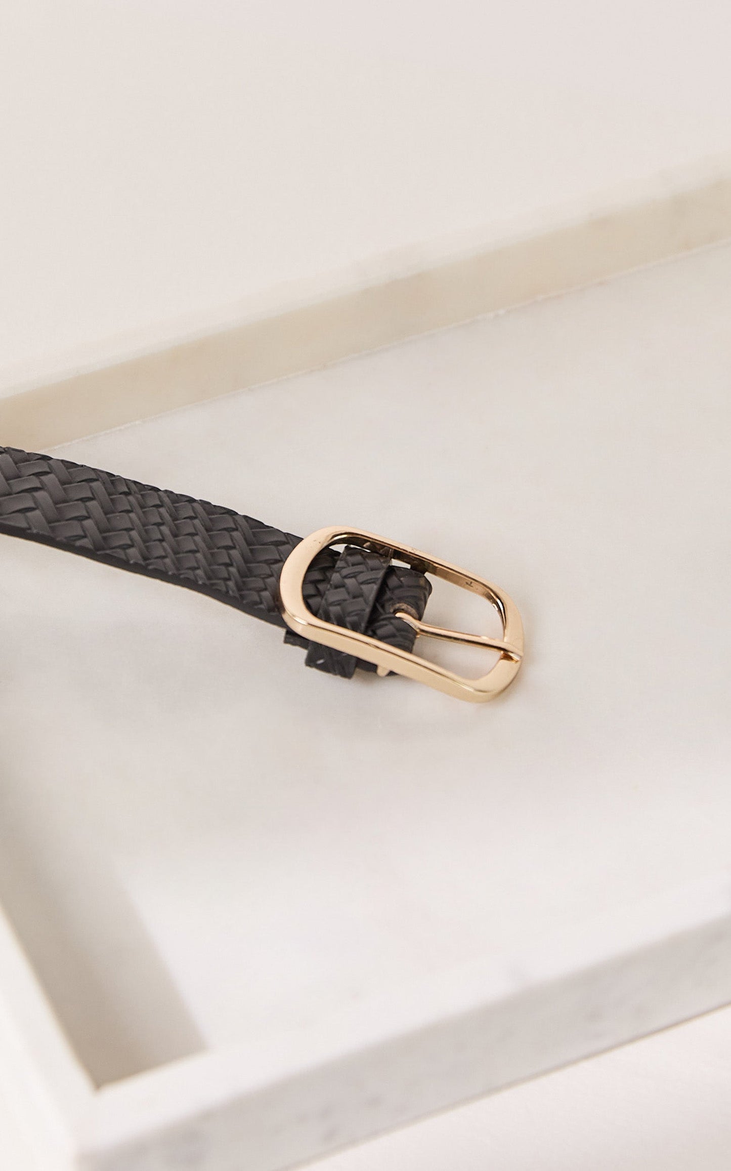 Tracey Woven Belt in Black