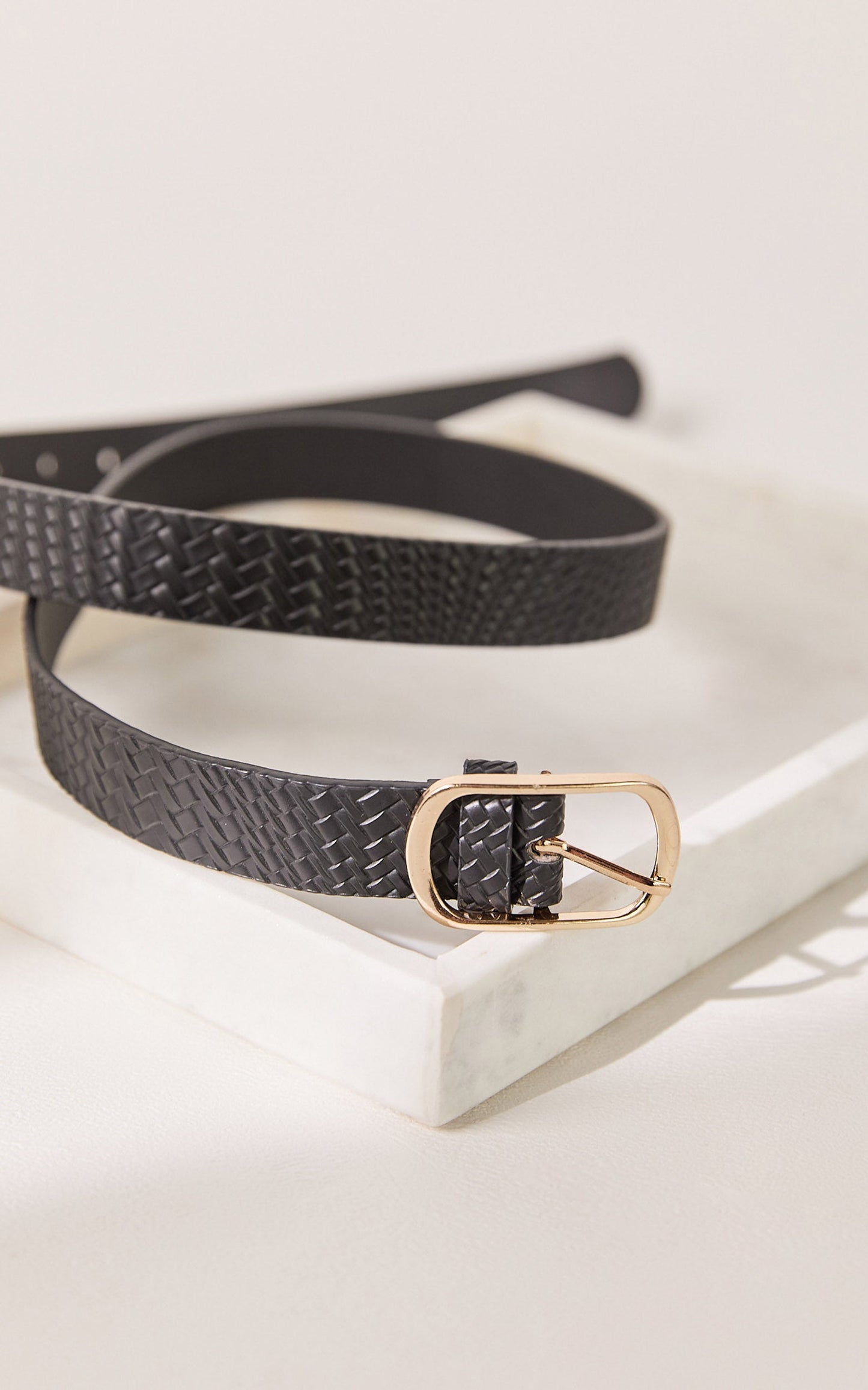 Tracey Woven Belt in Black