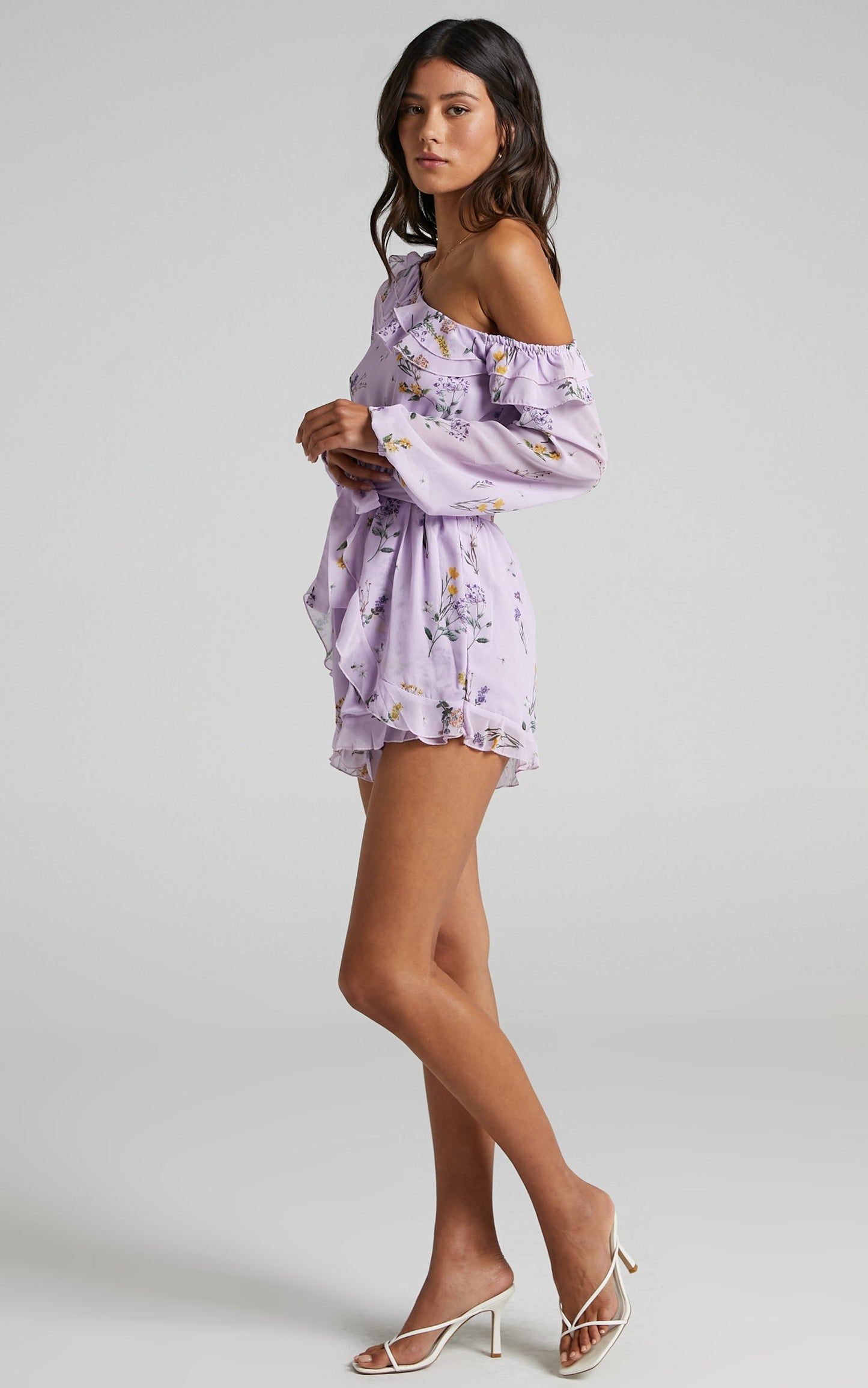 Treasure Trail Playsuit in Lavender Botanical Floral