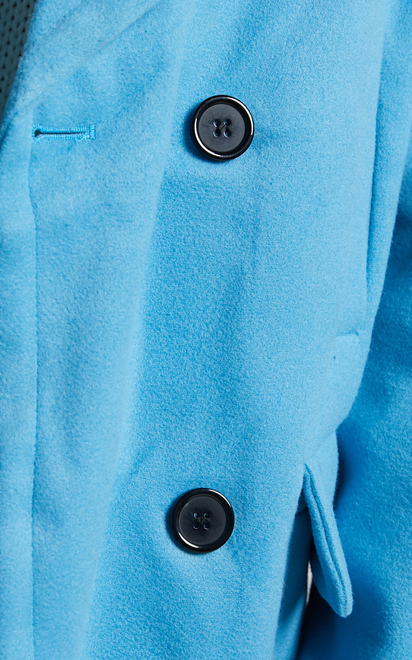 Trianka Coat - Oversized Double Breasted Coat in Blue