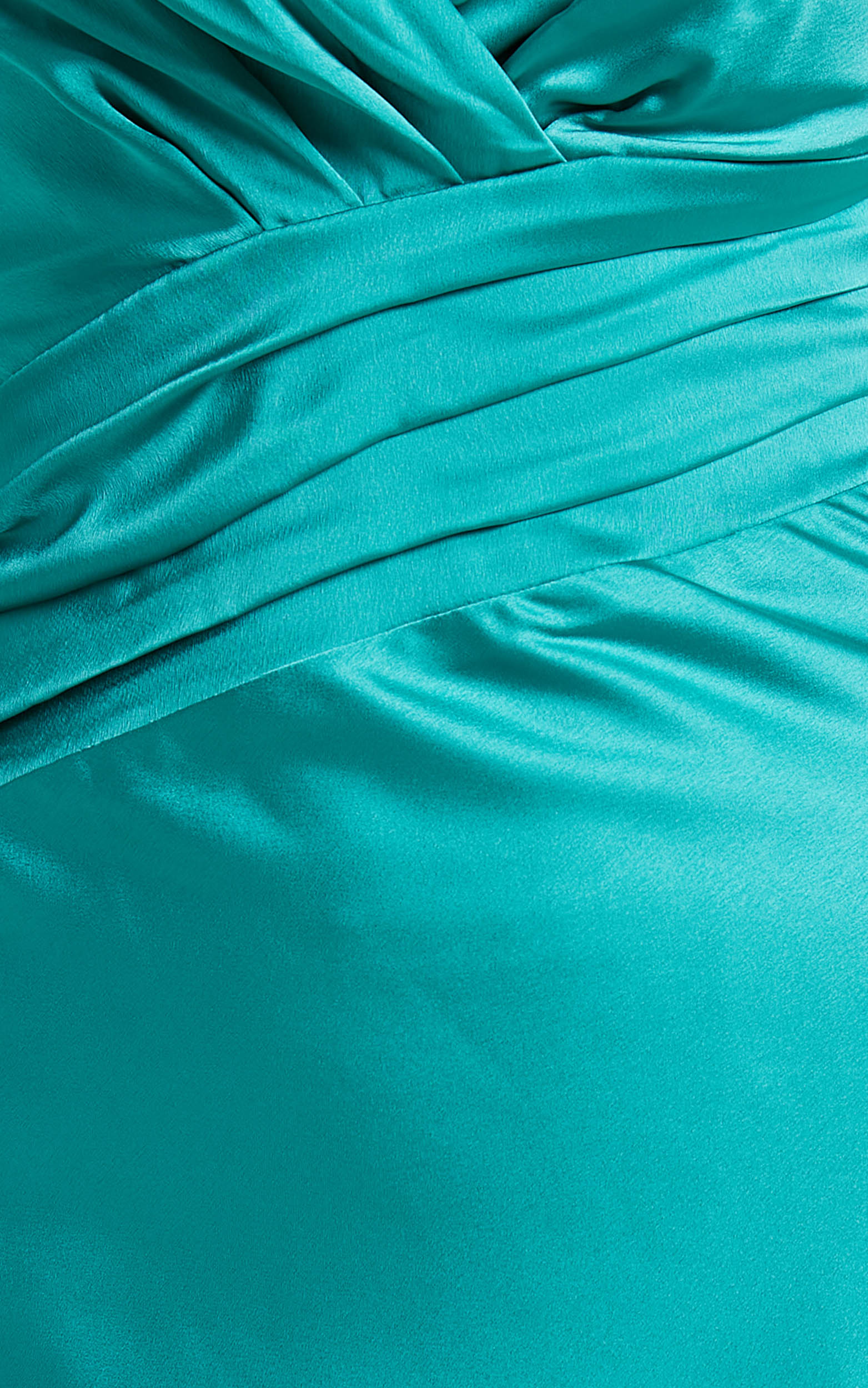 Trilby Dress in Teal Satin