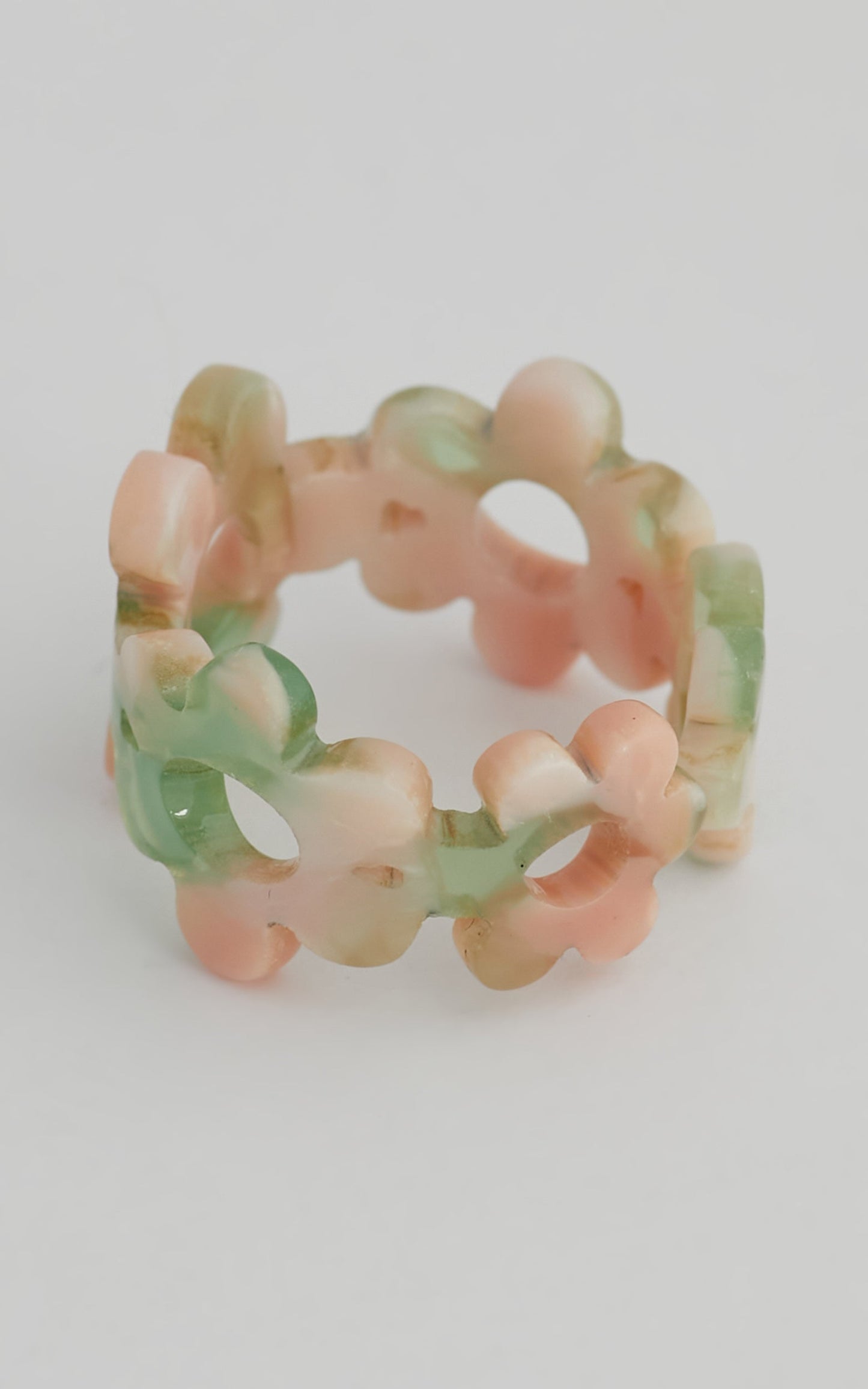 Trixie Flower Ring in Green Multi