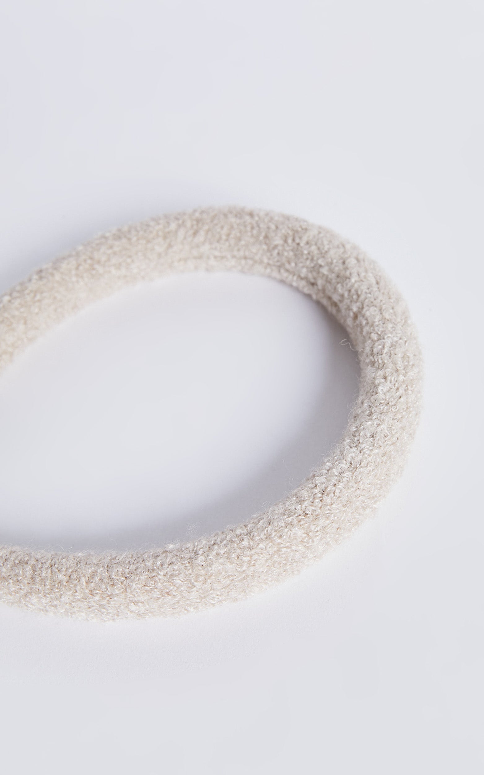Uma Headband - Boucle Rounded Headband in Stone