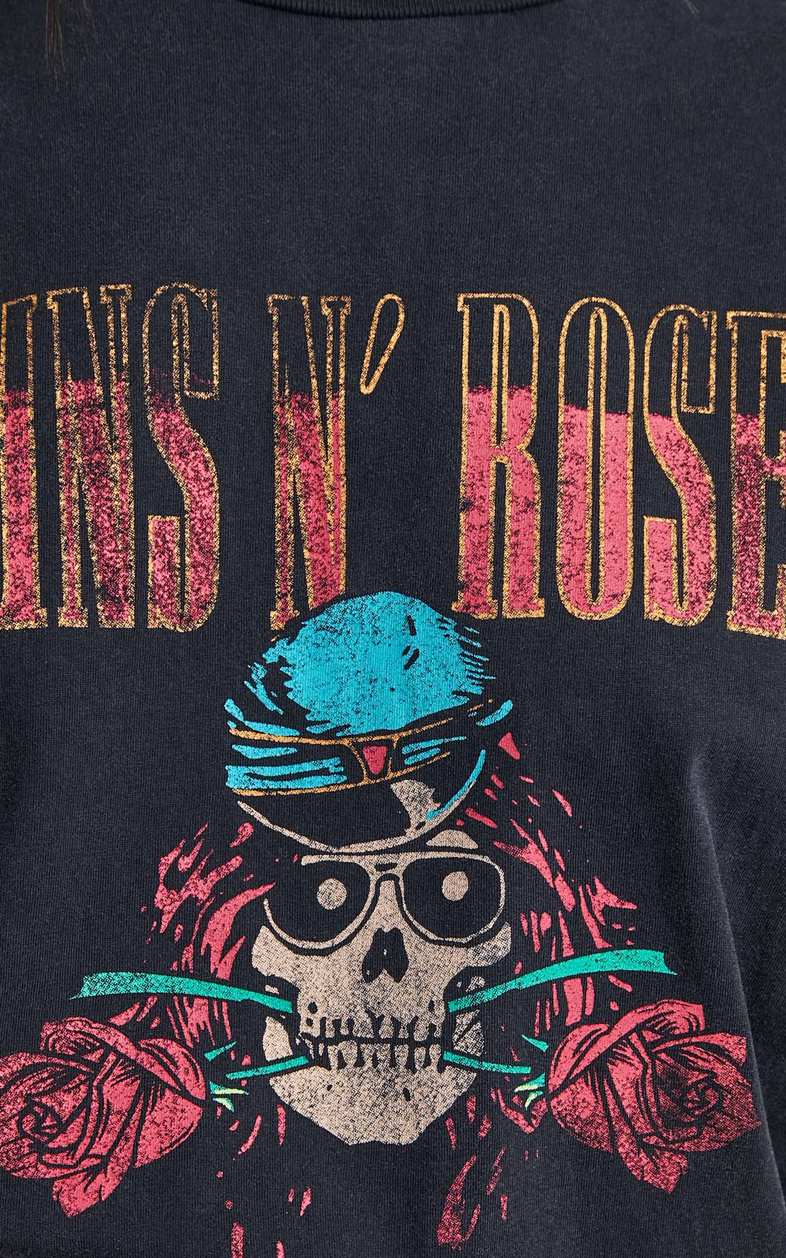 Universal Music - Guns N' Roses Tee Dress in Washed Black