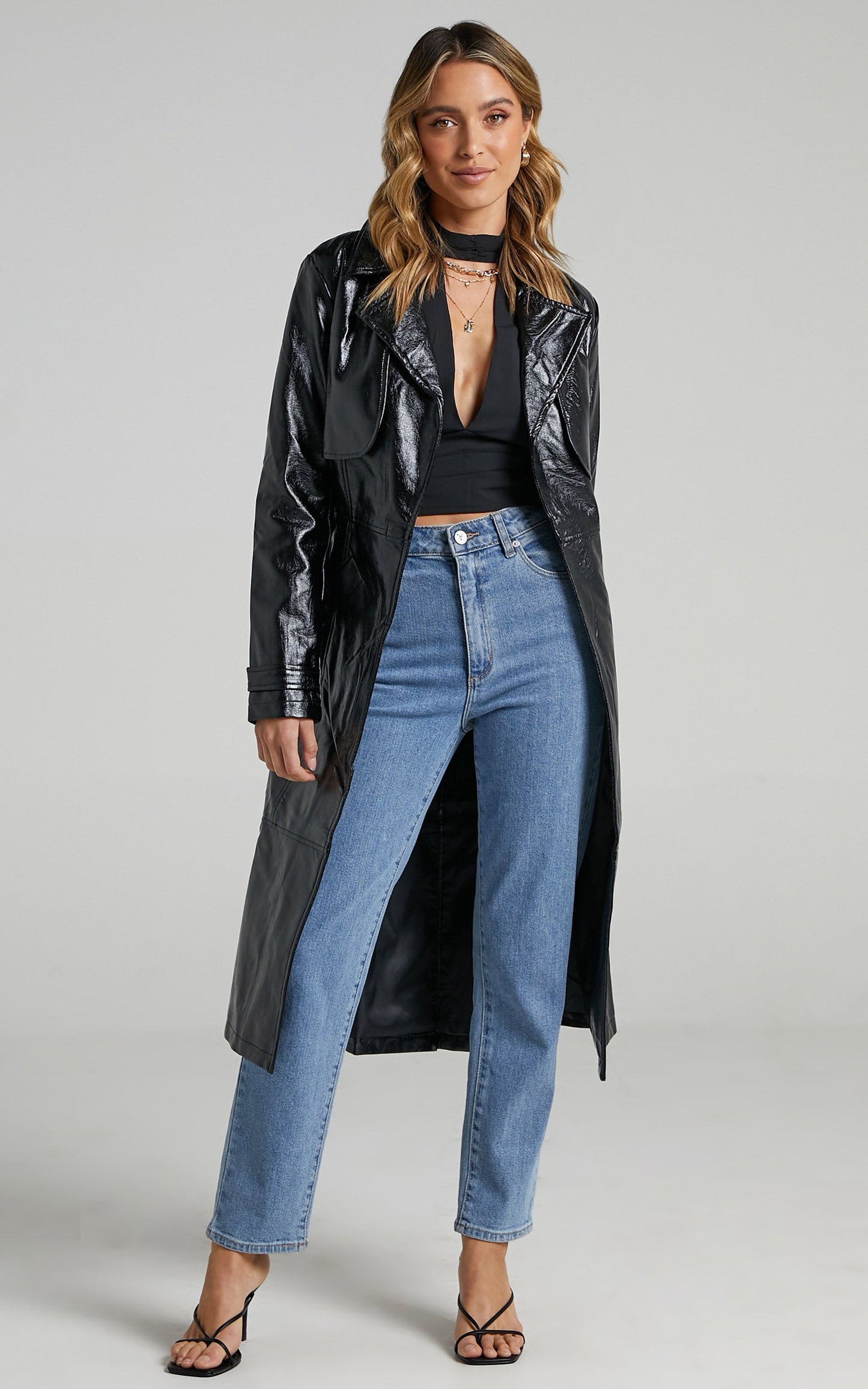 Unsolved Mystery Trench Coat in Black
