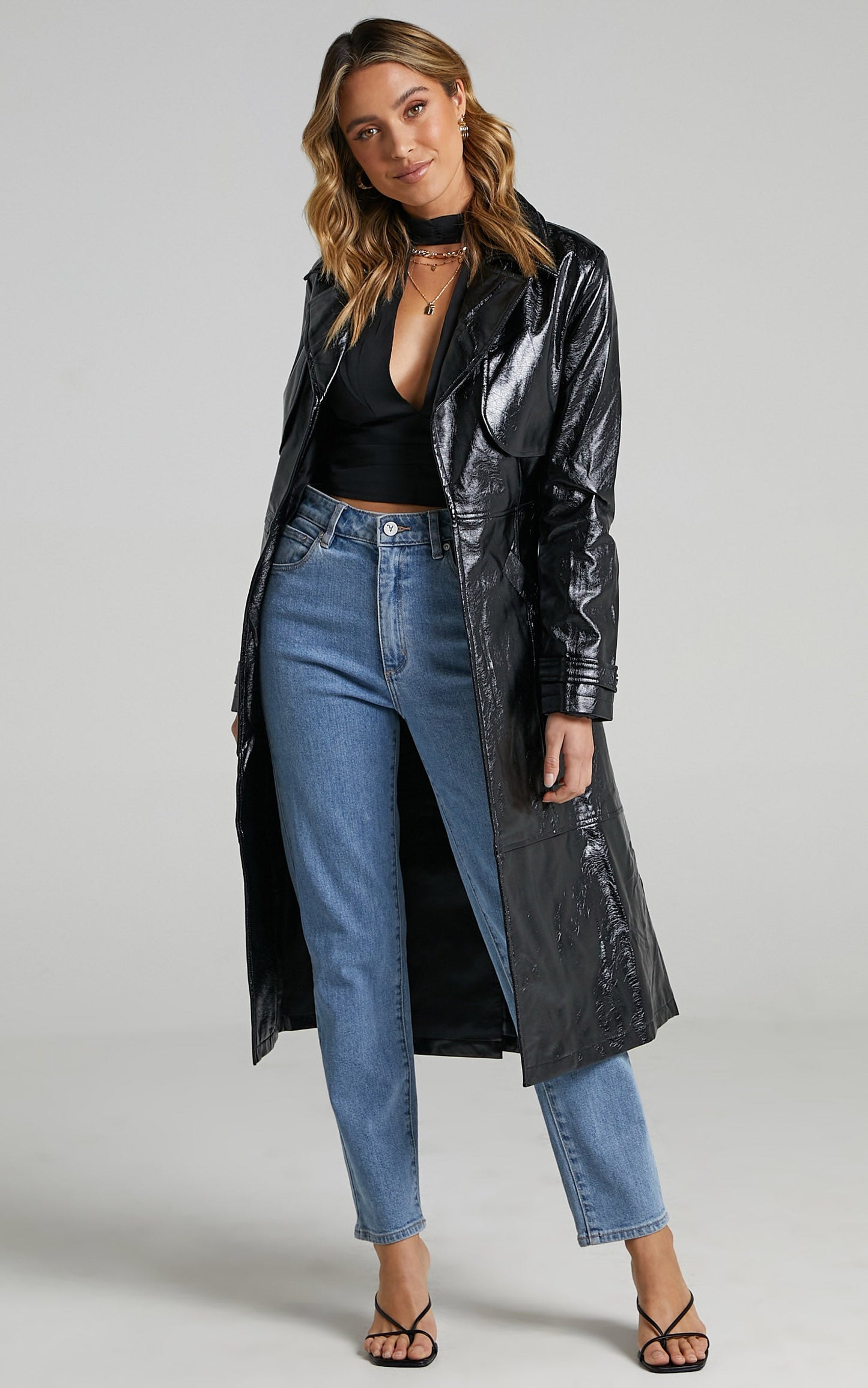 Unsolved Mystery Trench Coat in Black